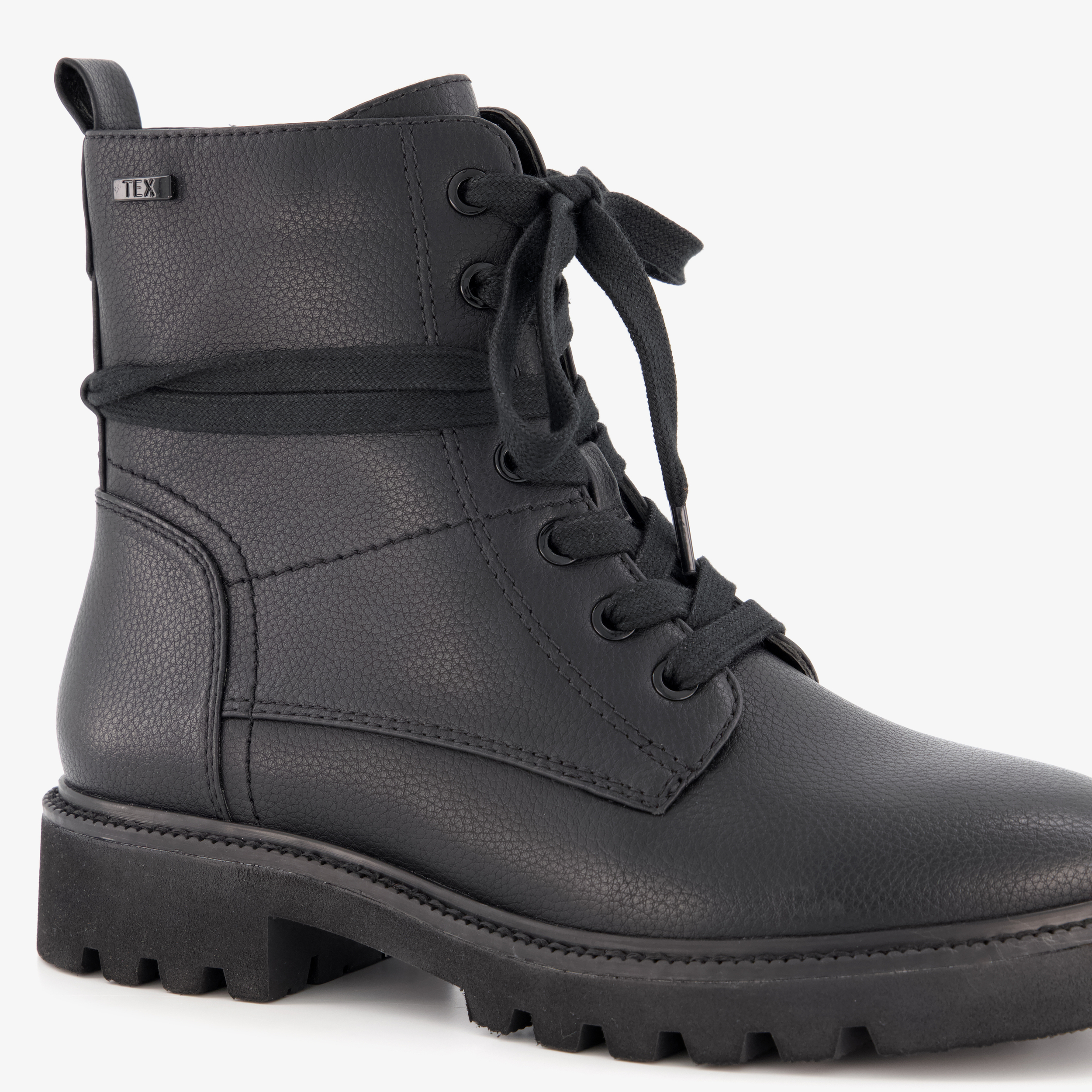 Softline dames veterboots zwart laarzen – foto 5