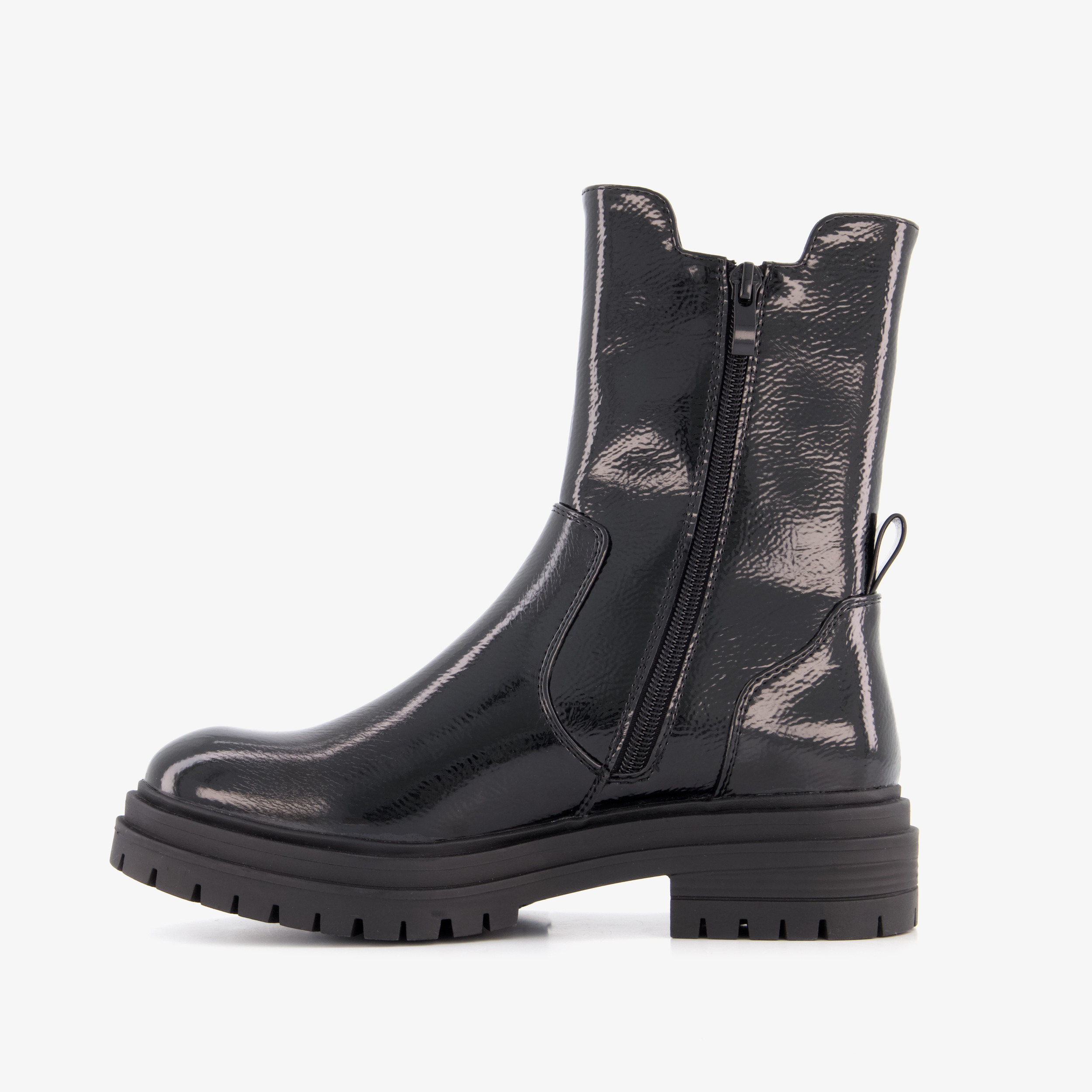 Blue Box dames lak Chelsea boots zwart