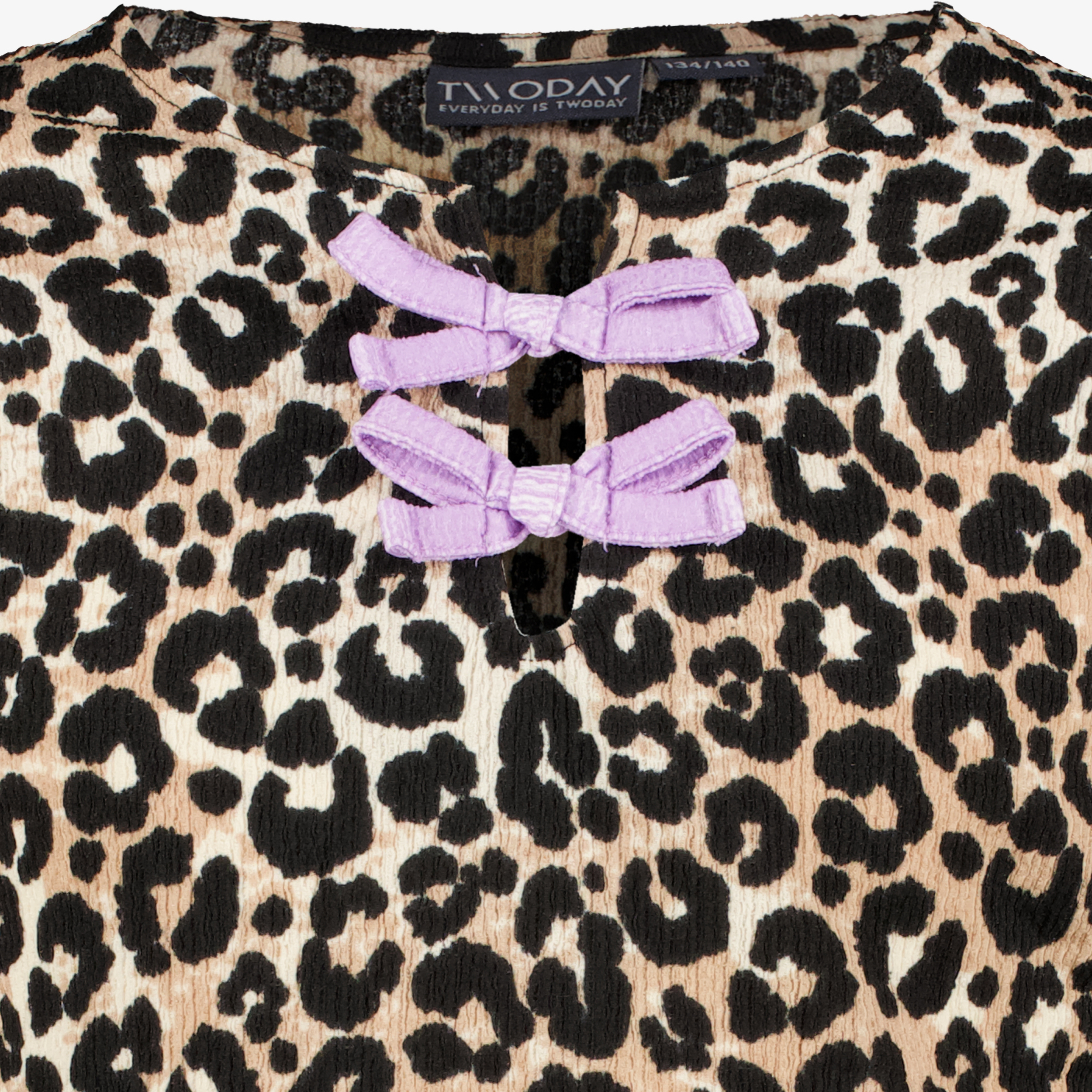 TwoDay meisjes top met panterprint en strikjes t-shirts & tops – foto 2
