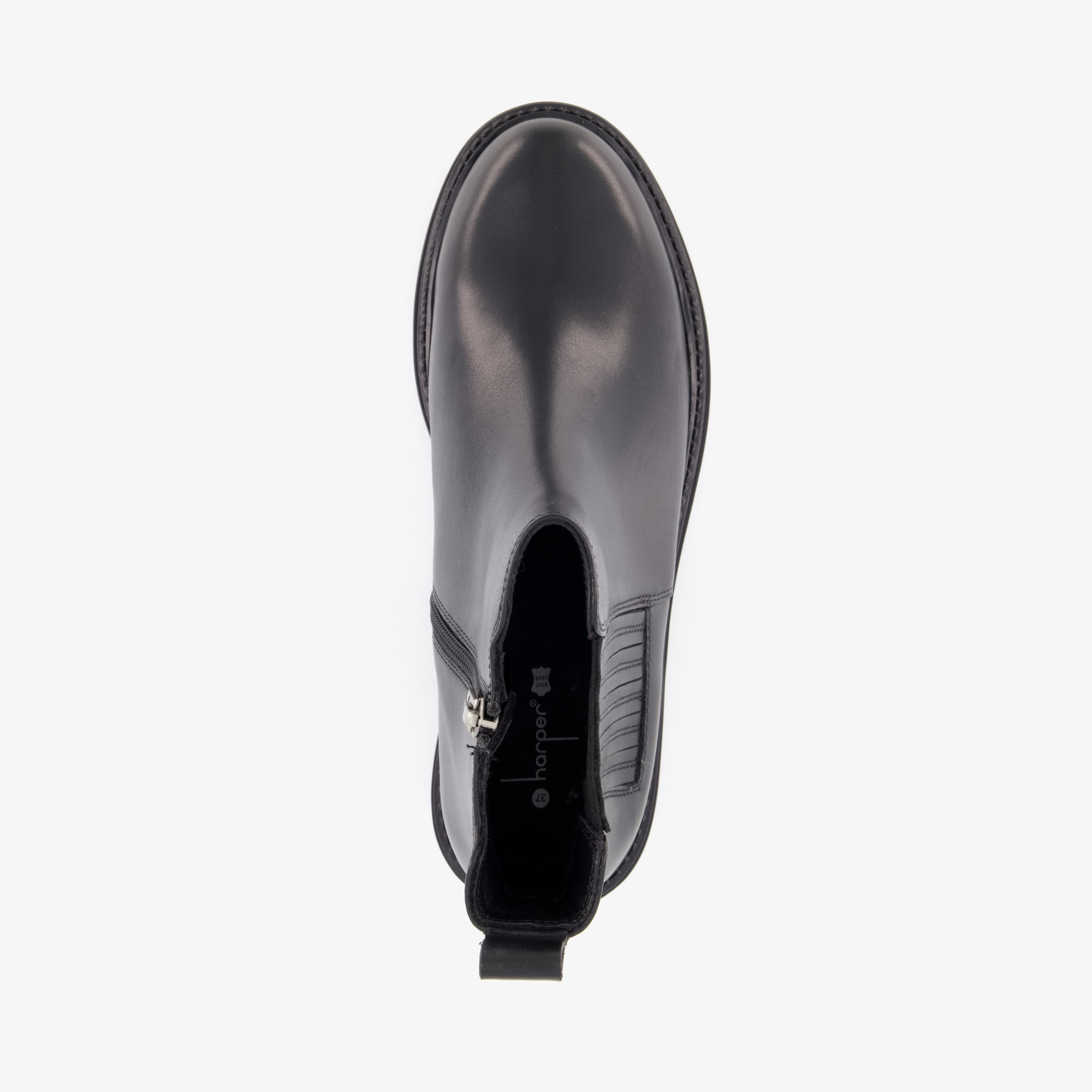 Harper lage leren dames chelsea boots zwart – foto 4