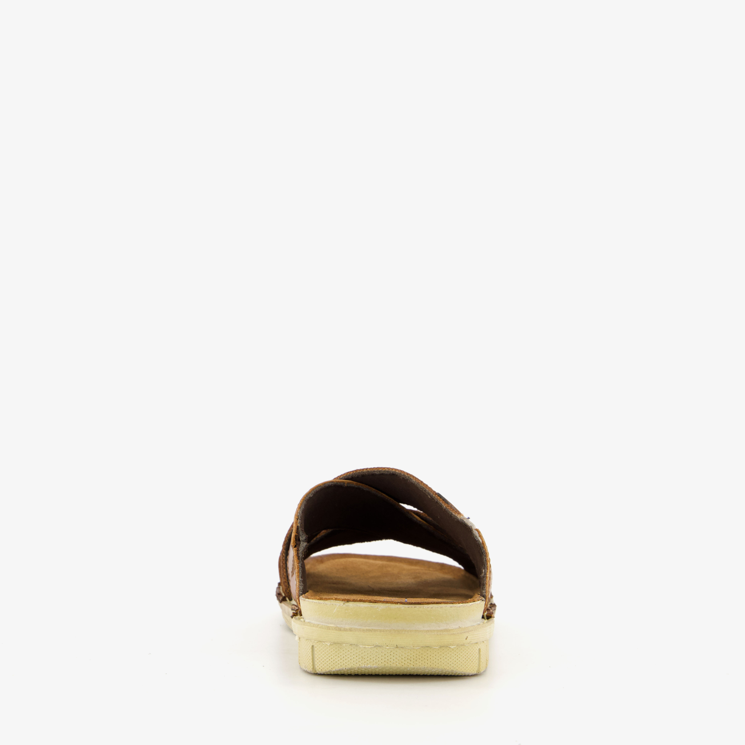 Van Beers leren heren slippers bruin – foto 3