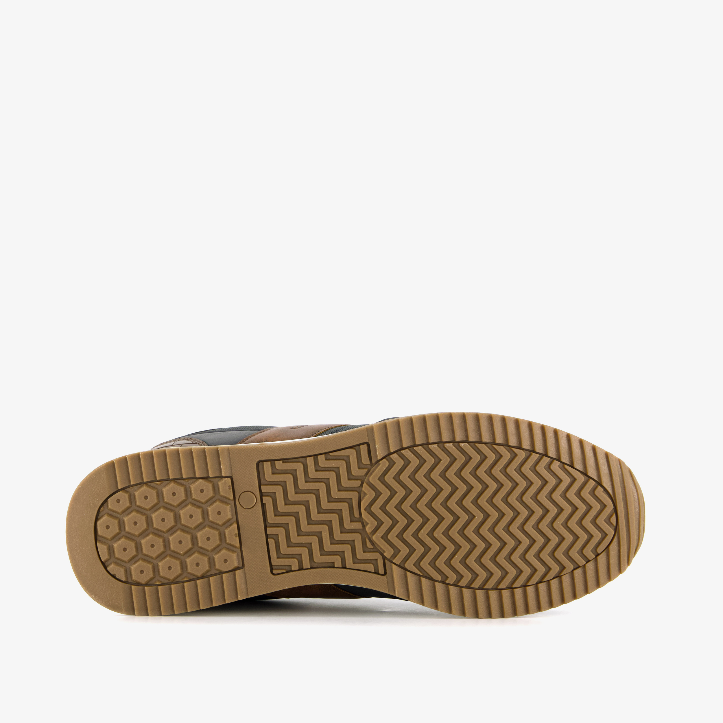 Blue Box heren sneakers blauw cognac – foto 3