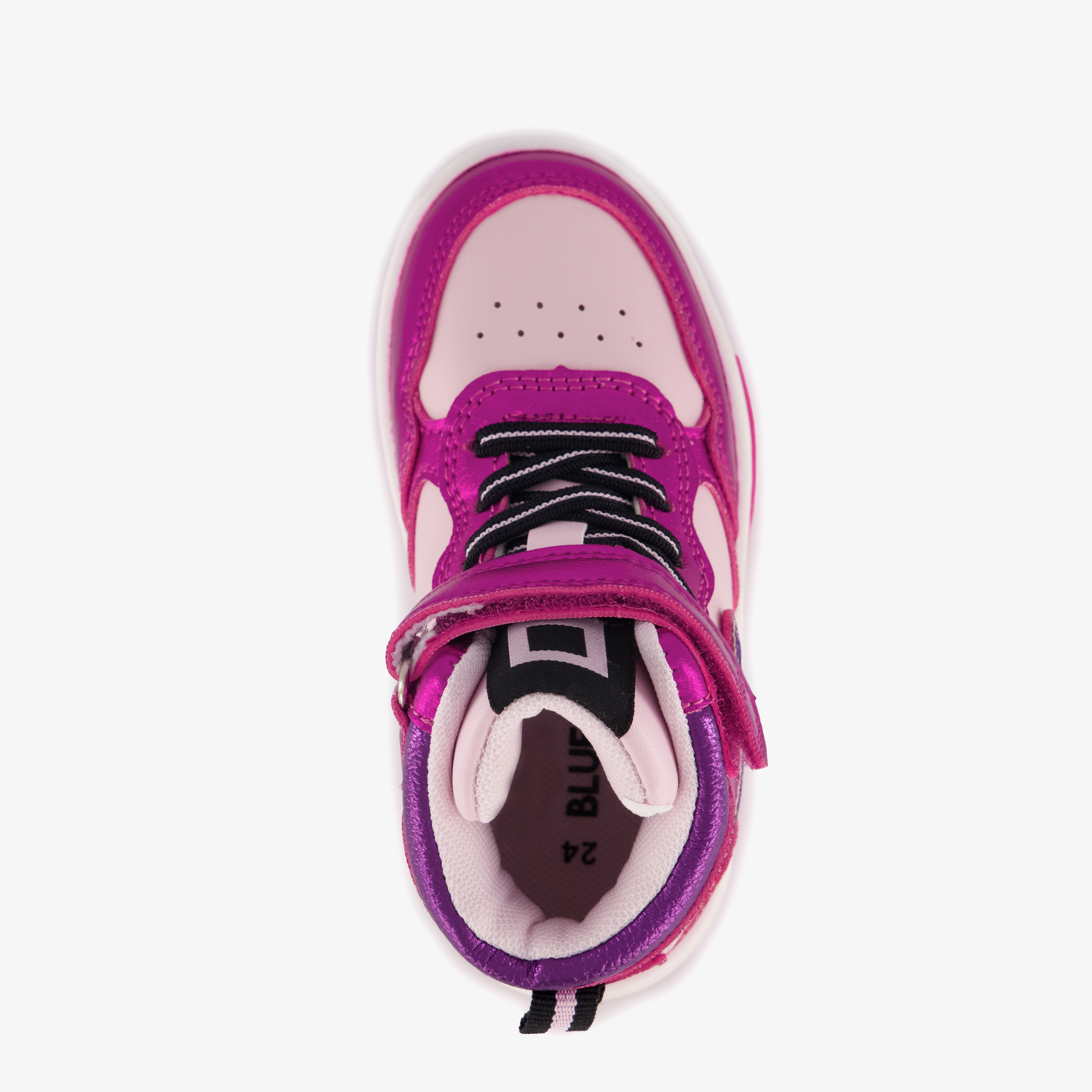 Blue Box hoge meisjes sneakers metallic fuchsia roze – foto 4