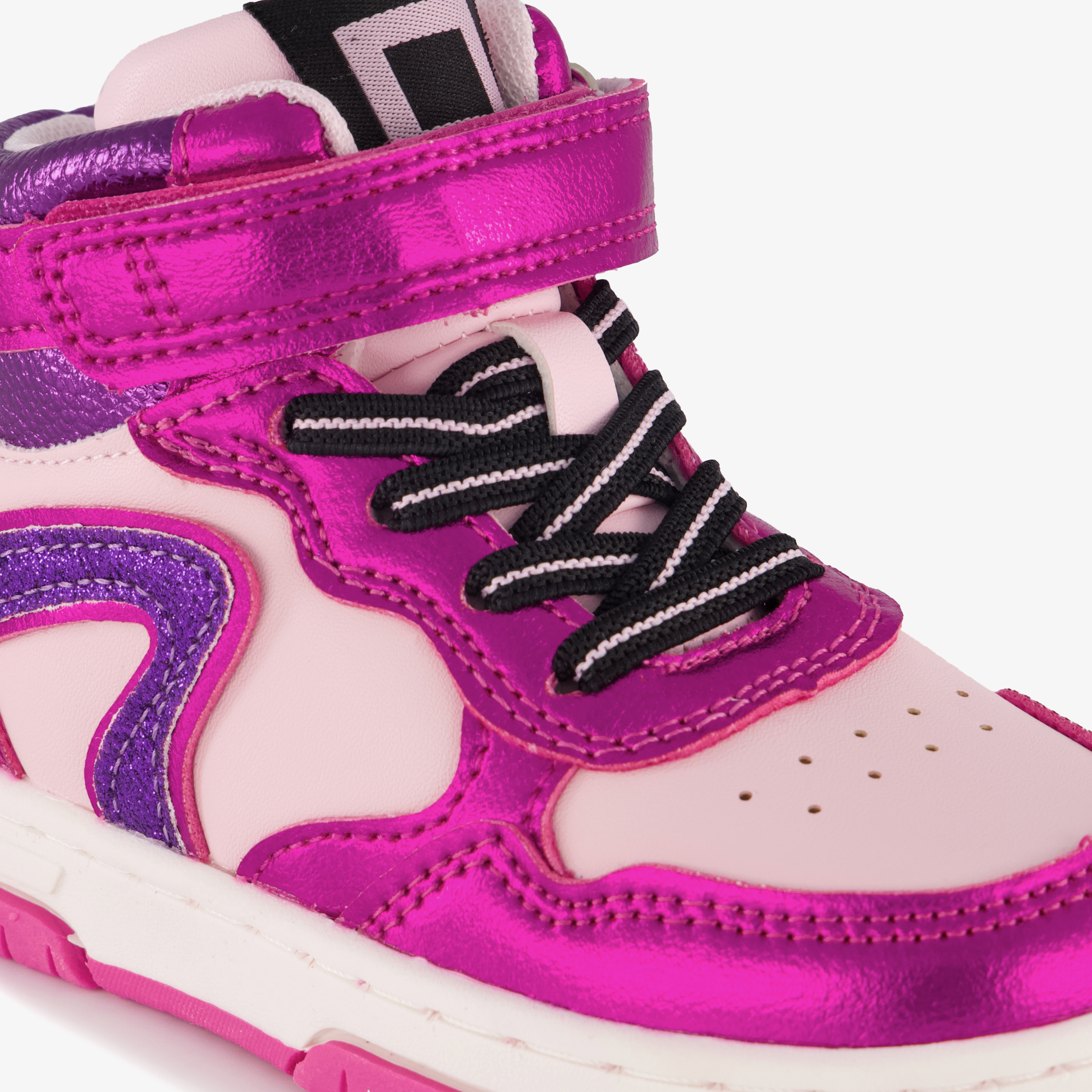 Blue Box hoge meisjes sneakers metallic fuchsia roze – foto 5
