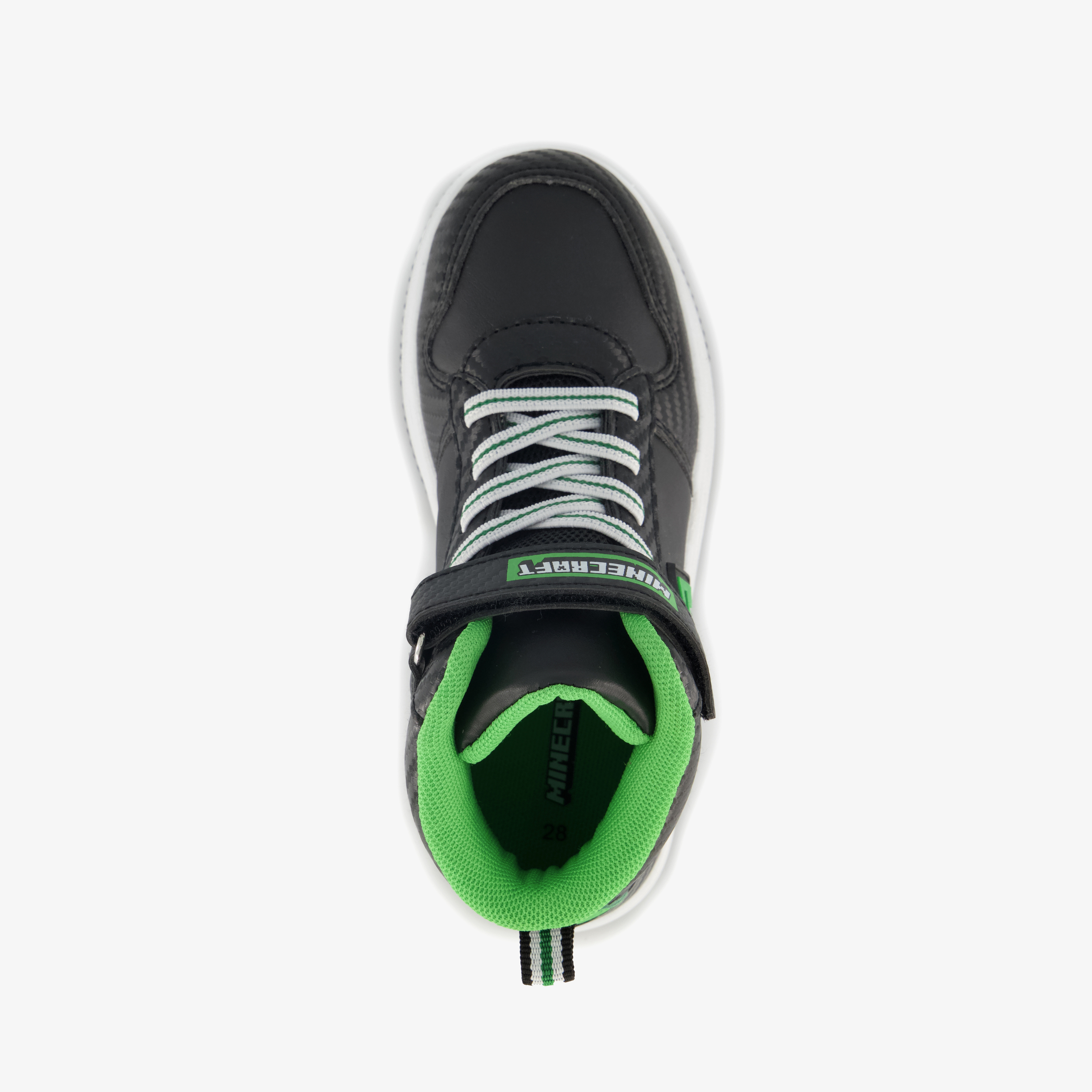 Minecraft hoge jongens sneakers zwart groen – foto 4