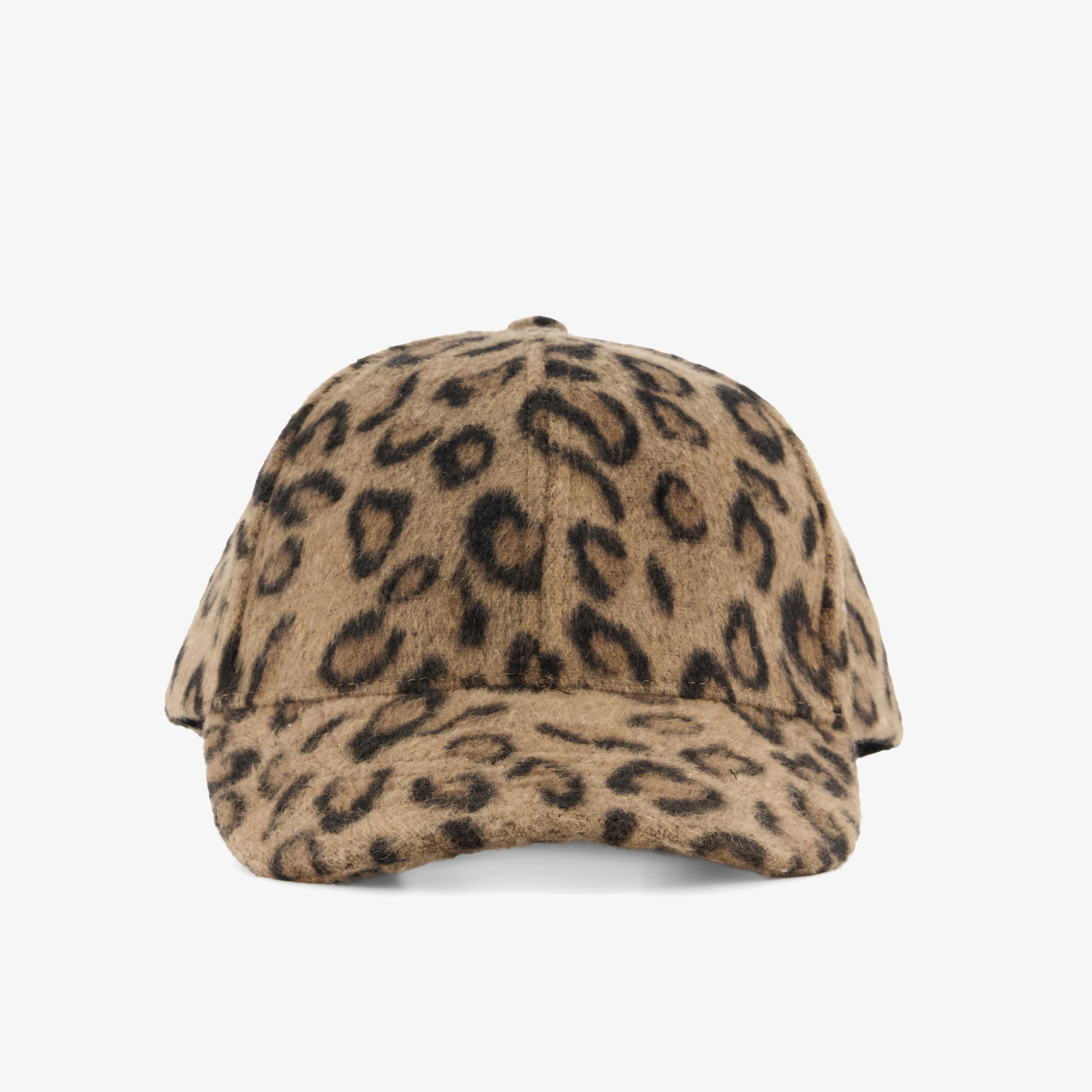 Dames pet met panterprint beige petten