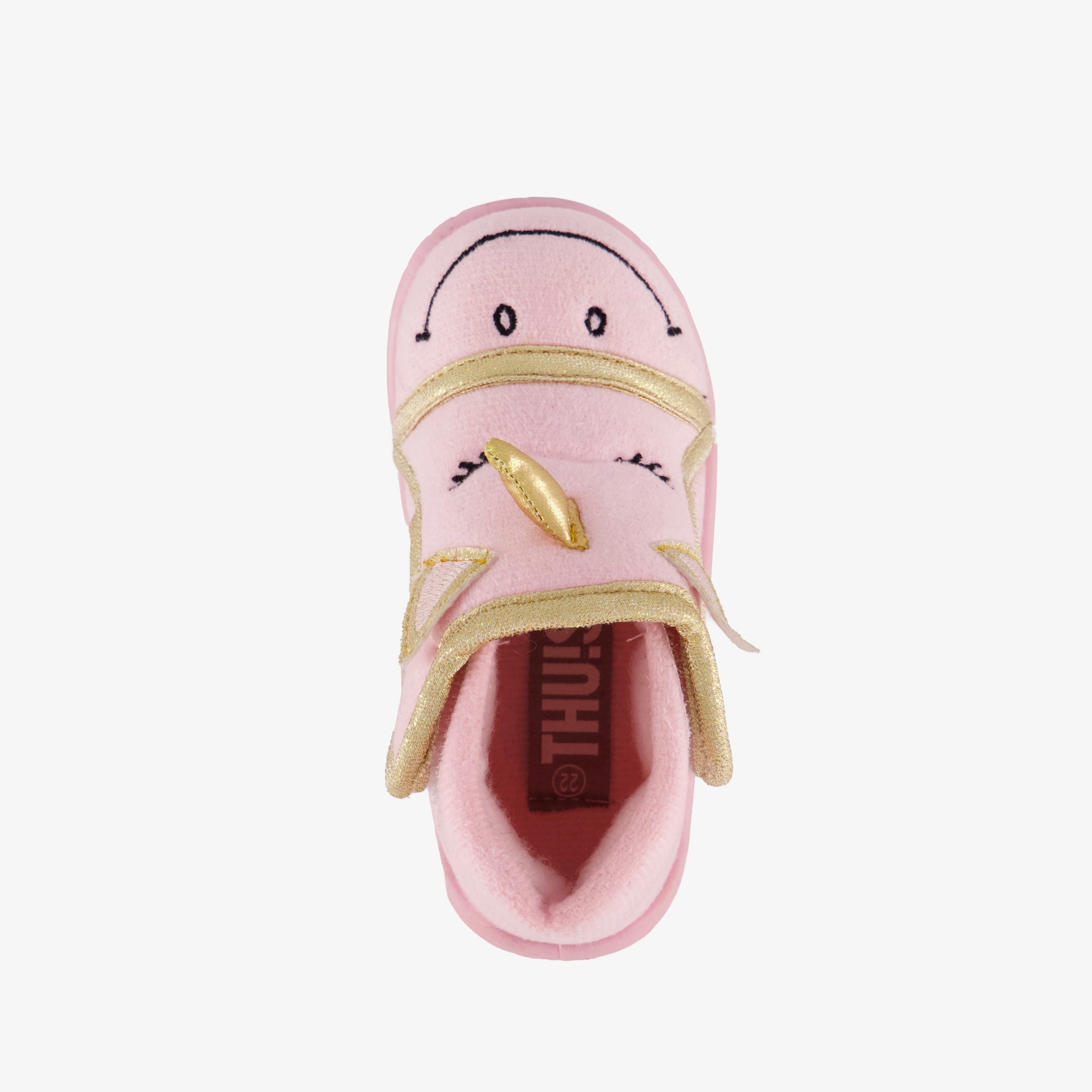 Thu!s meisjes pantoffels met eenhoorn roze goud – foto 4