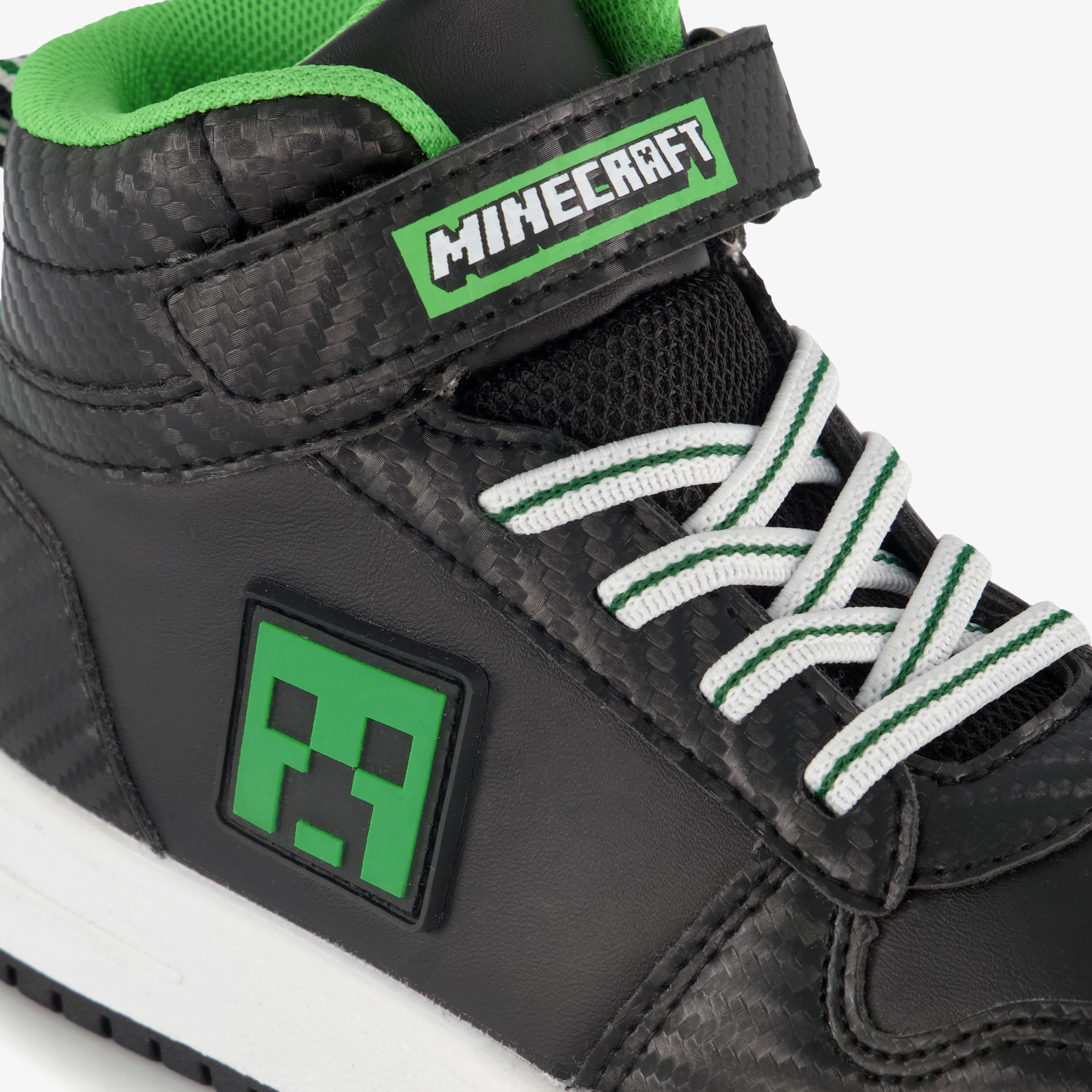 Minecraft hoge jongens sneakers zwart groen – foto 5