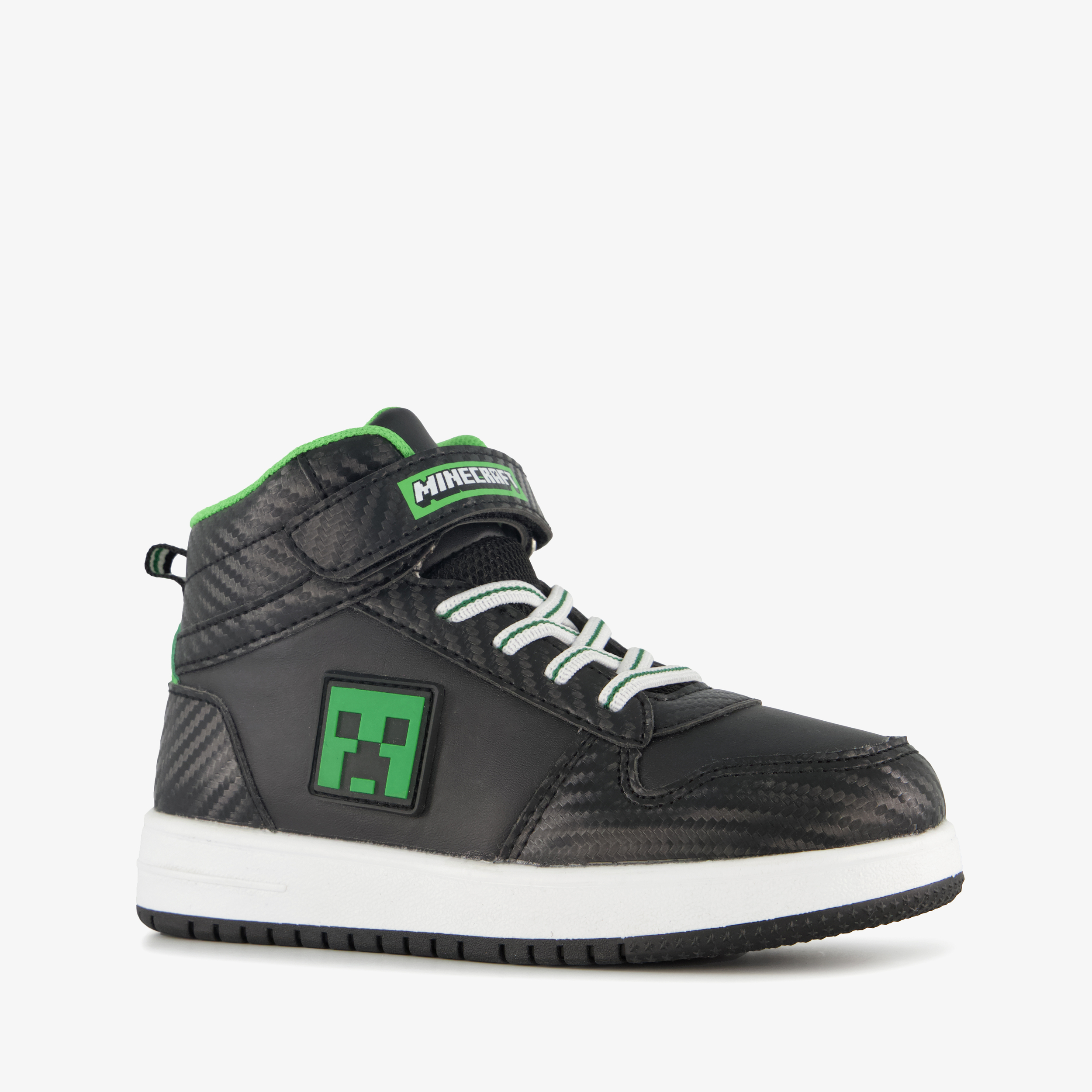 Minecraft hoge jongens sneakers zwart groen