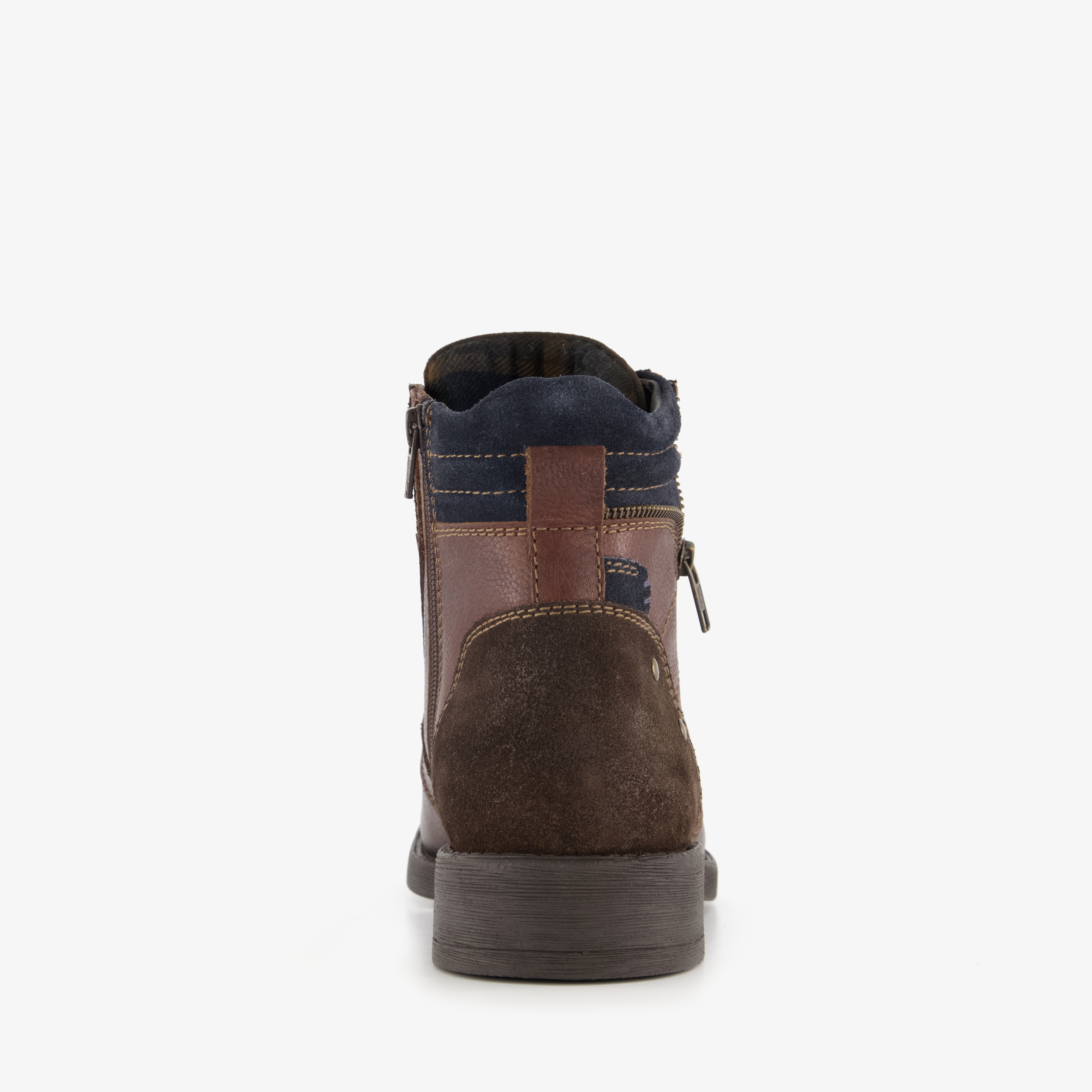 Van Beers leren veterboots bruin blauw heren – foto 2