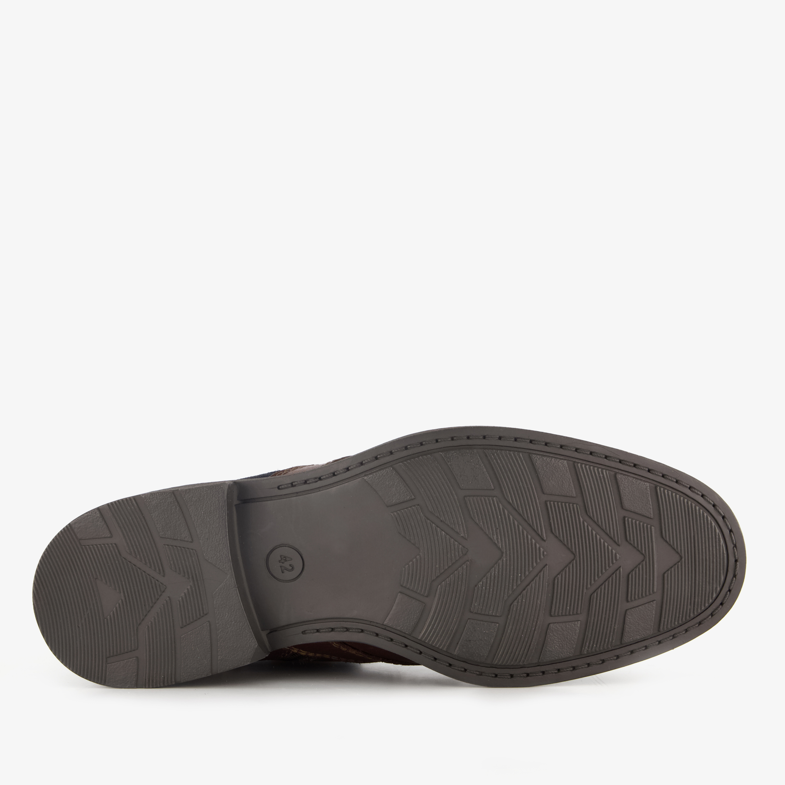 Van Beers leren veterboots bruin blauw heren – foto 3