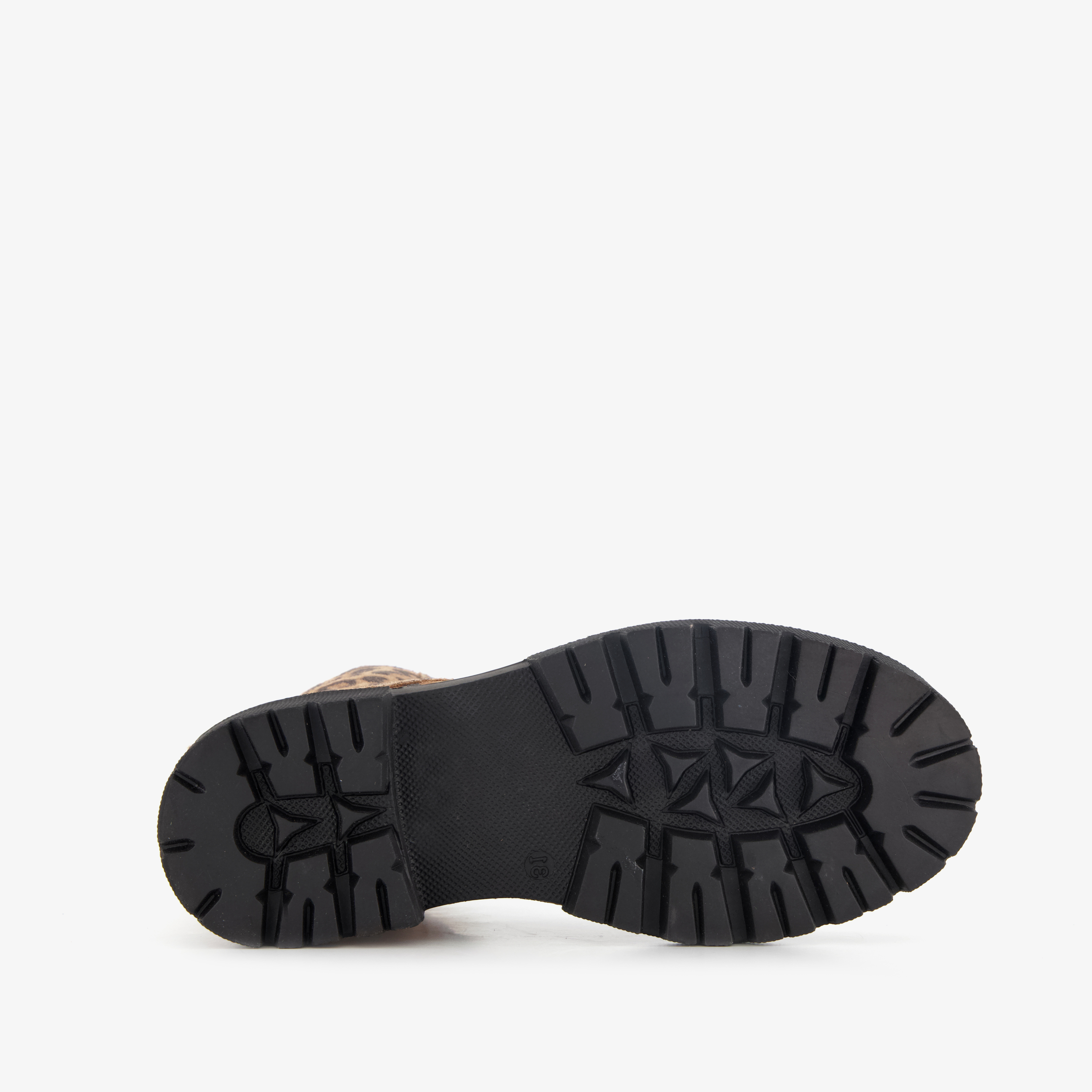 Braqeez suède meisjes veterboots met panterprint bruin – foto 3