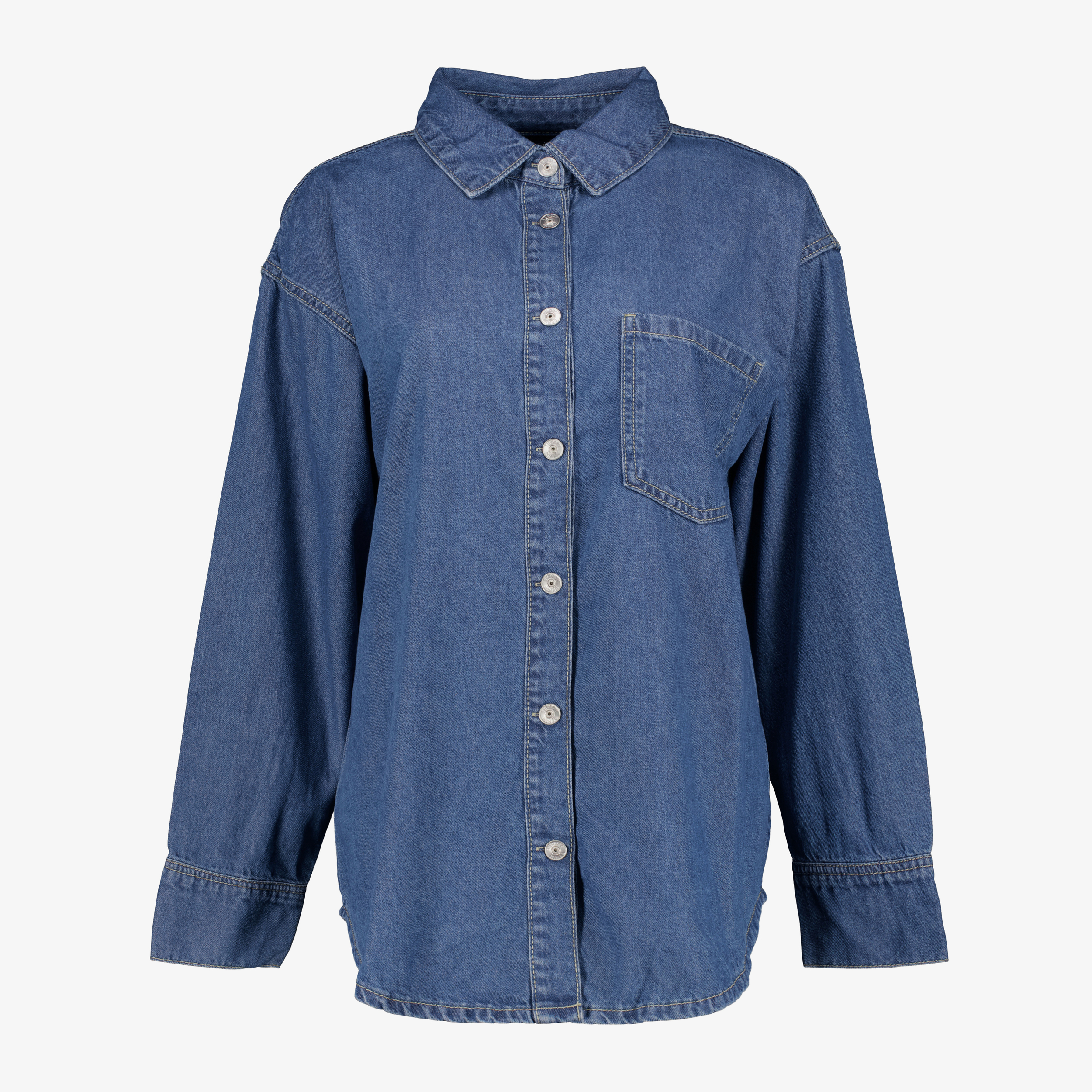 TwoDay denim dames blouse donkerblauw t-shirts & tops