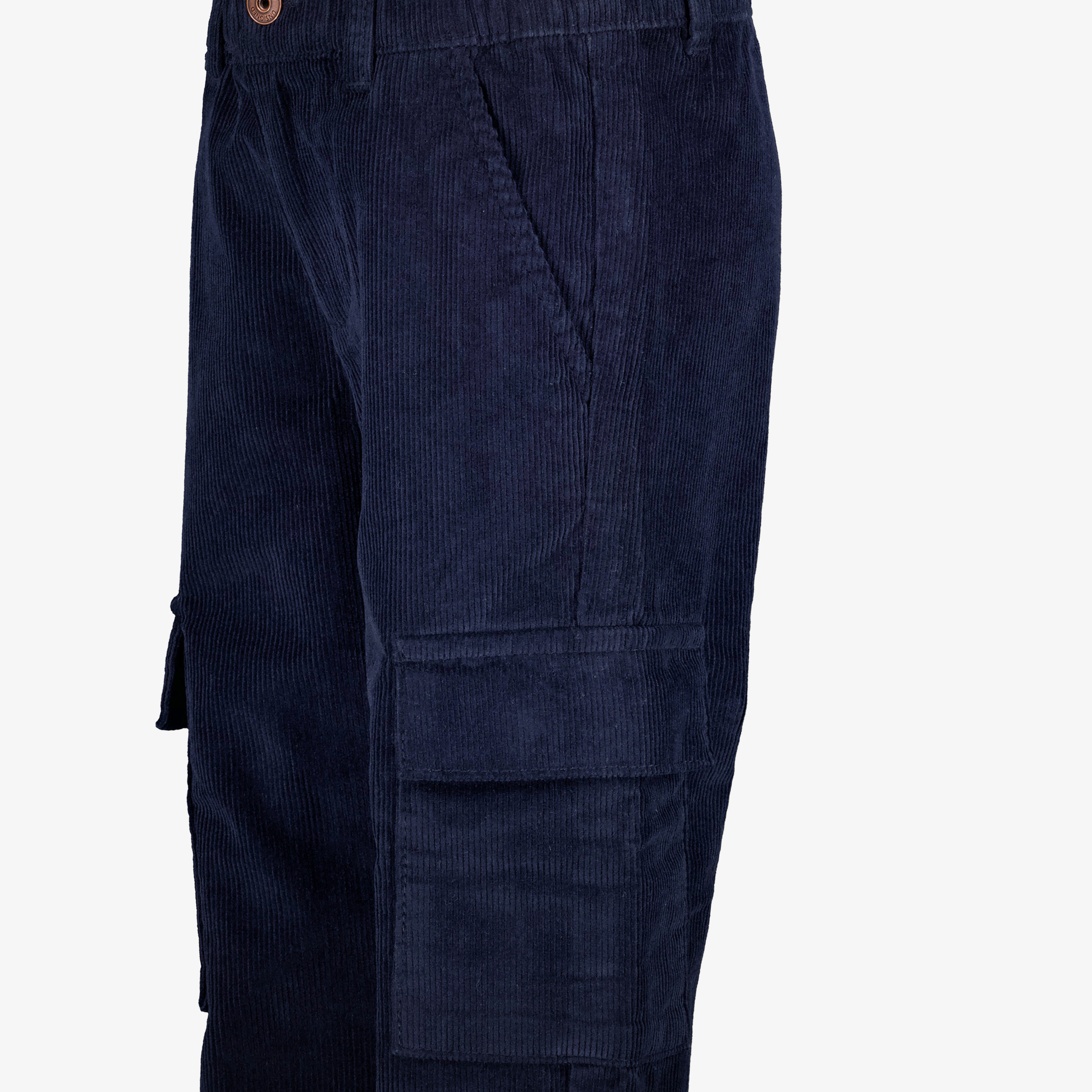 Unsigned jongens corduroy cargo broek donkerblauw broeken & shorts – foto 2