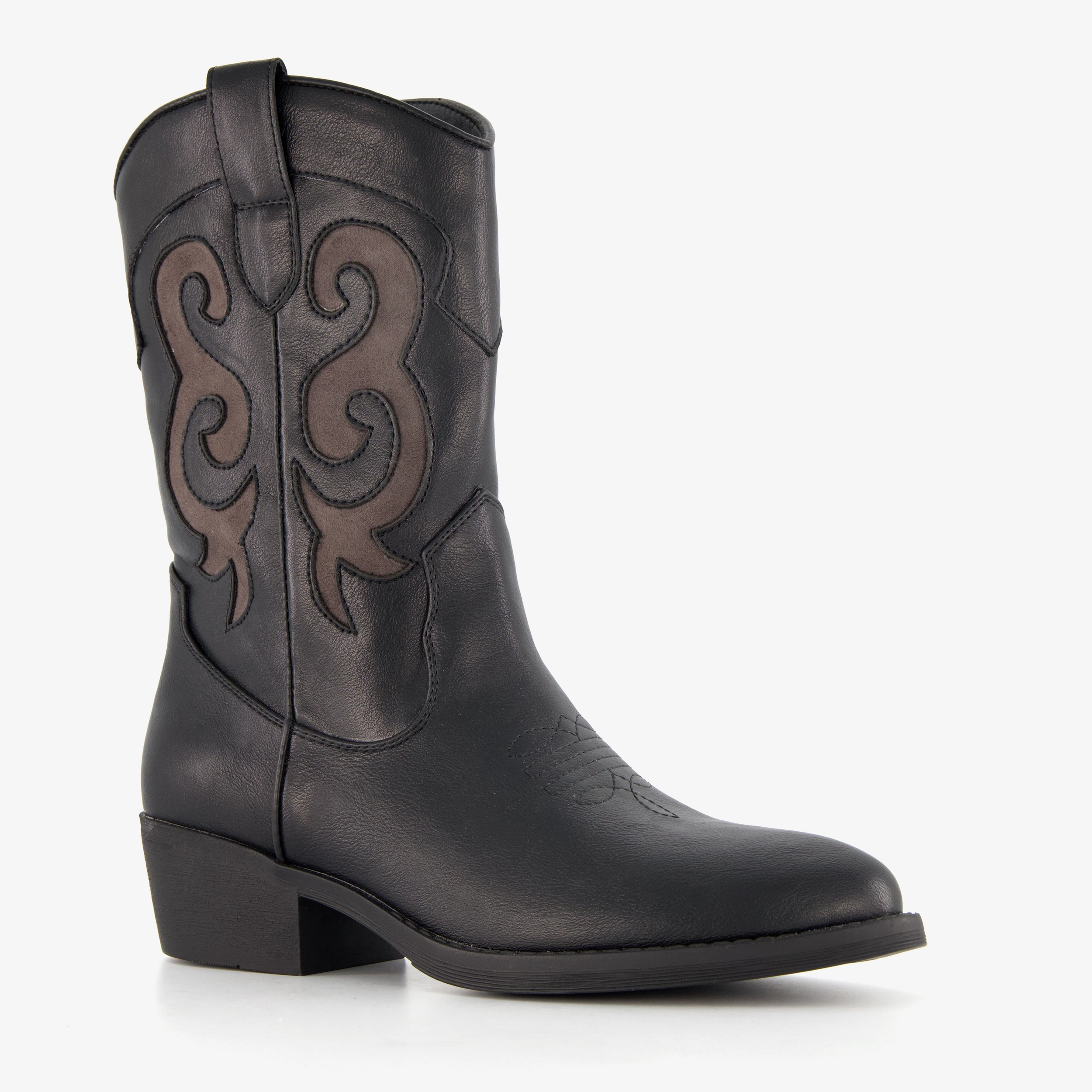 Blue Box dames western laarzen zwart
