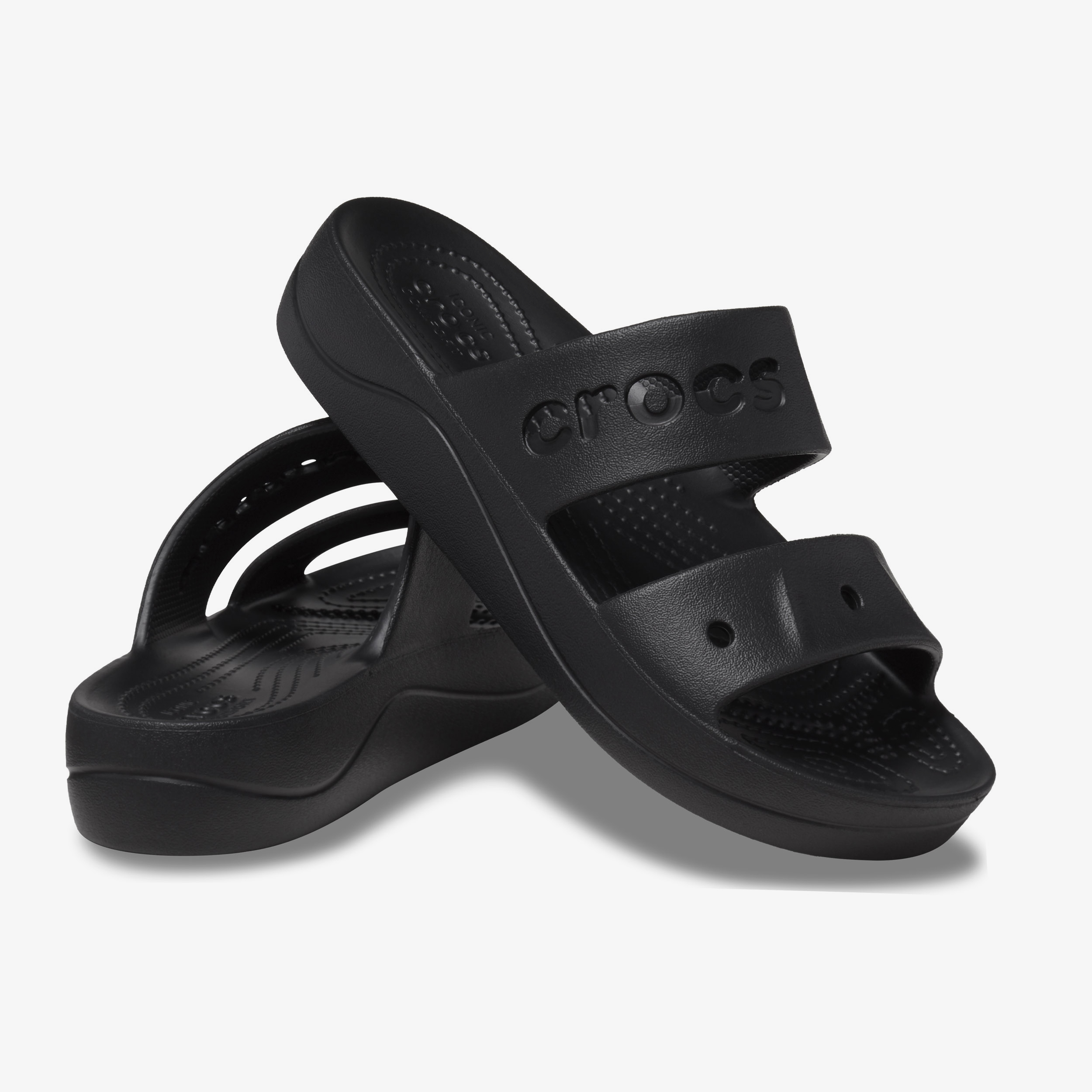 Crocs Baya Platform dames slippers zwart – foto 5