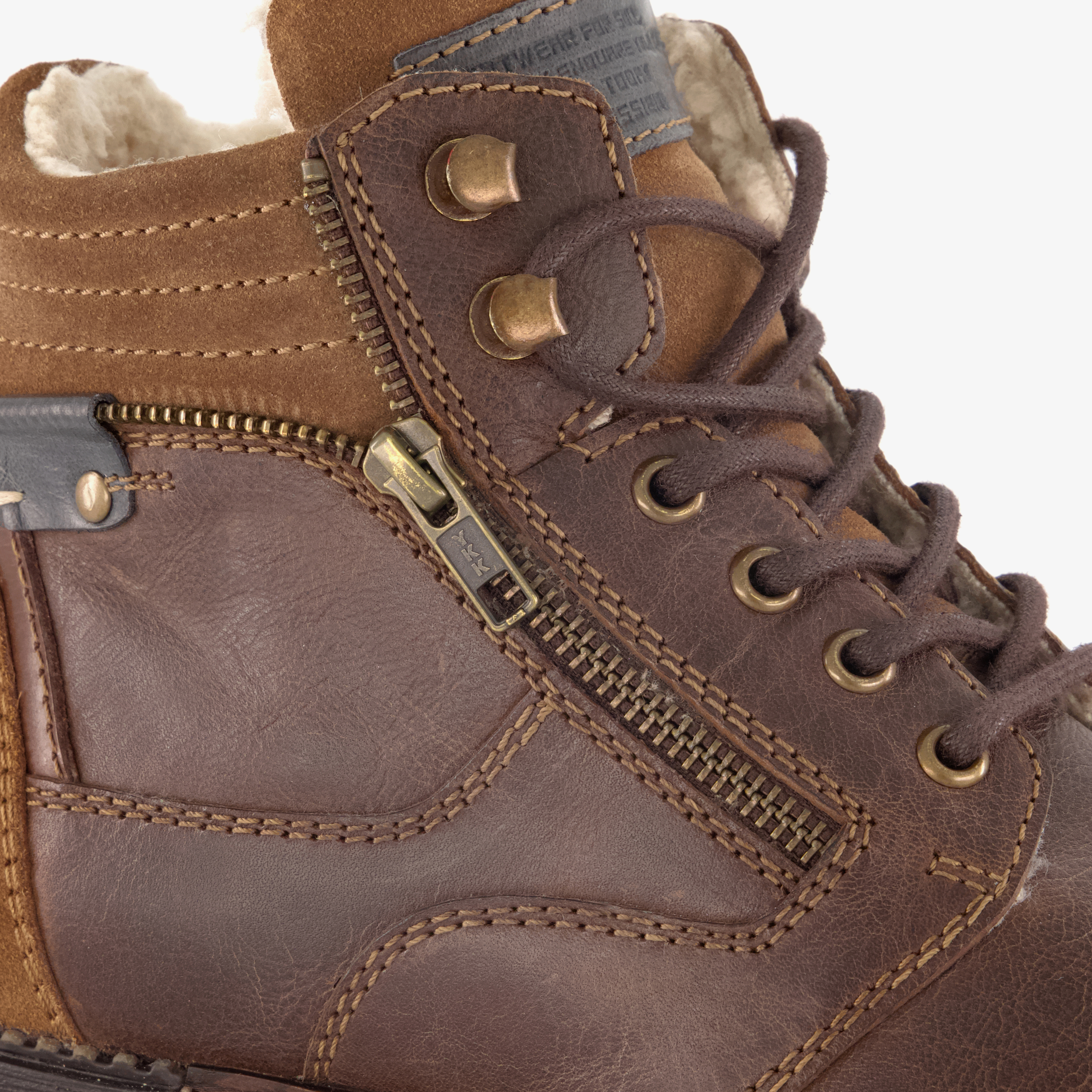 Van Beers leren heren veterboots bruin – foto 5