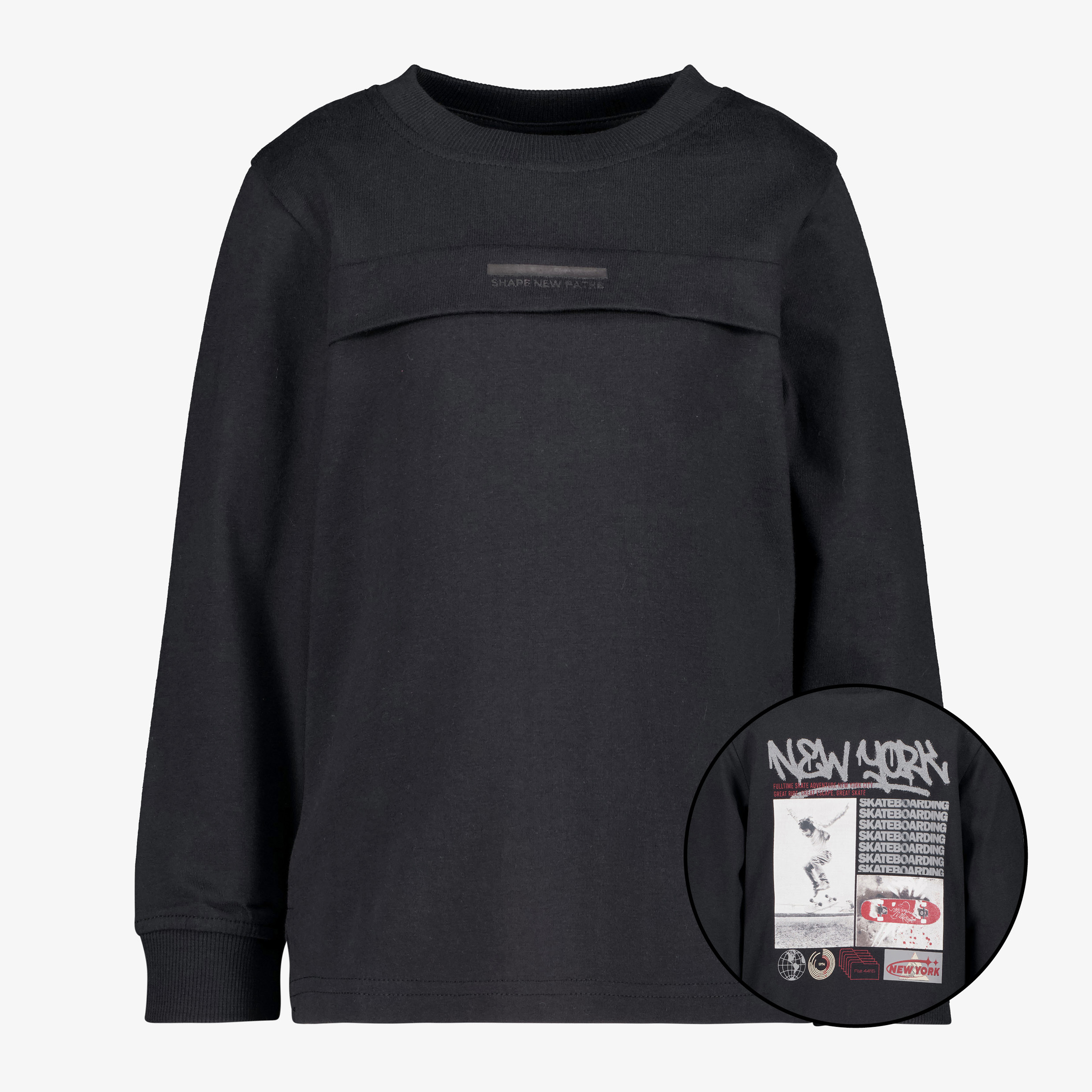 Unsigned jongens shirt met backprint donkerblauw t-shirts & tops