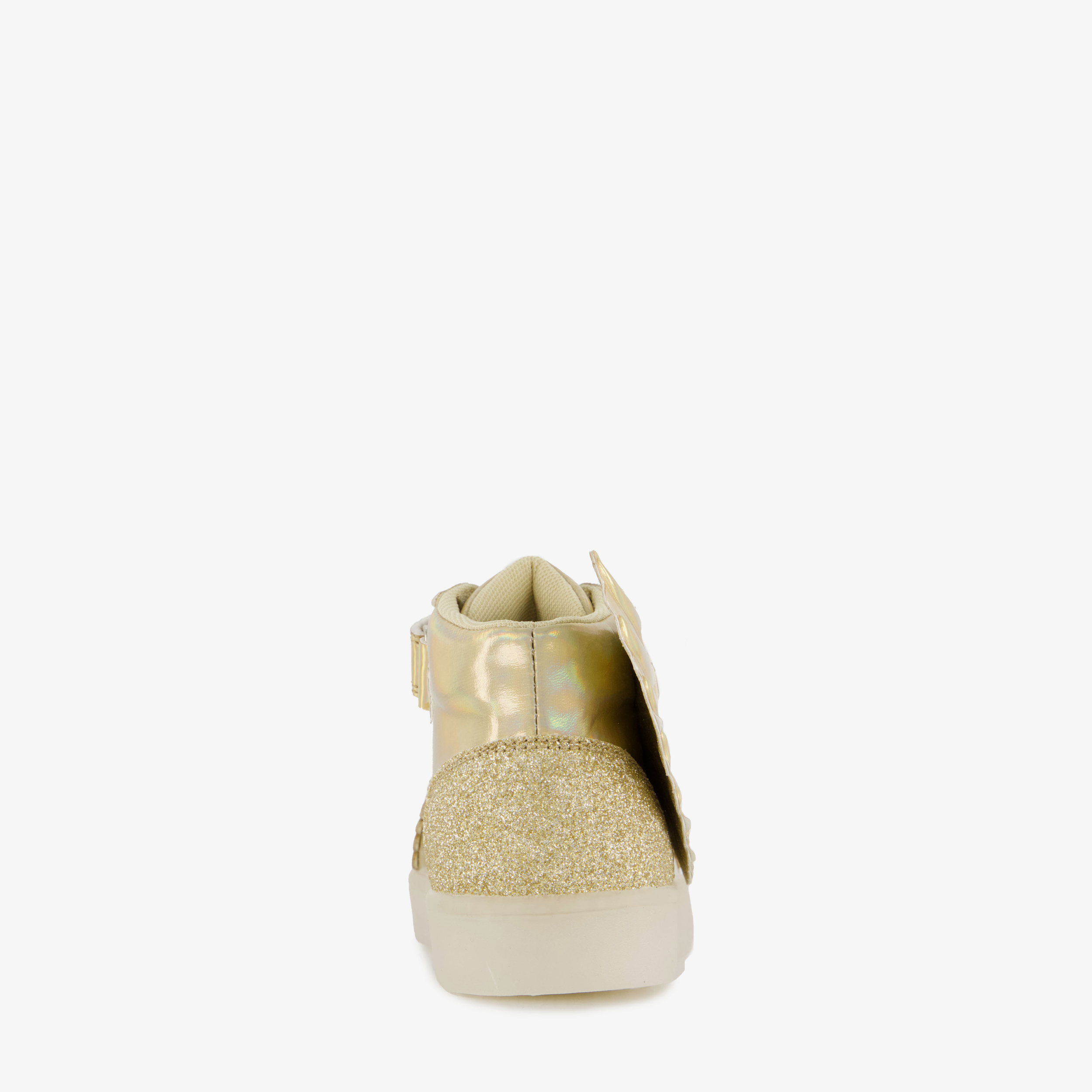 Blue Box hoge meisjes sneakers met lichtjes goud – foto 2