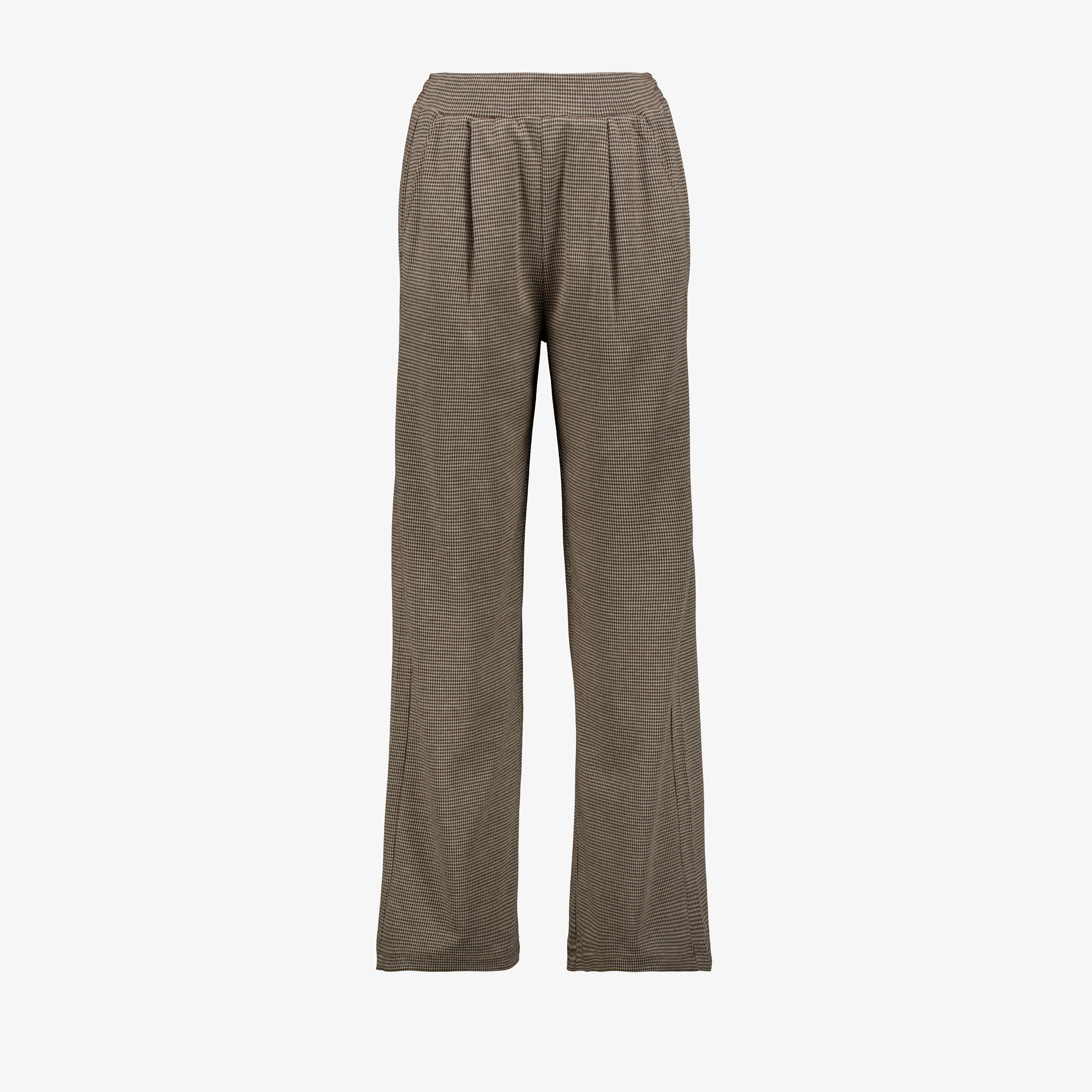 TwoDay dames wide leg pantalon met print beige bruin broeken & shorts
