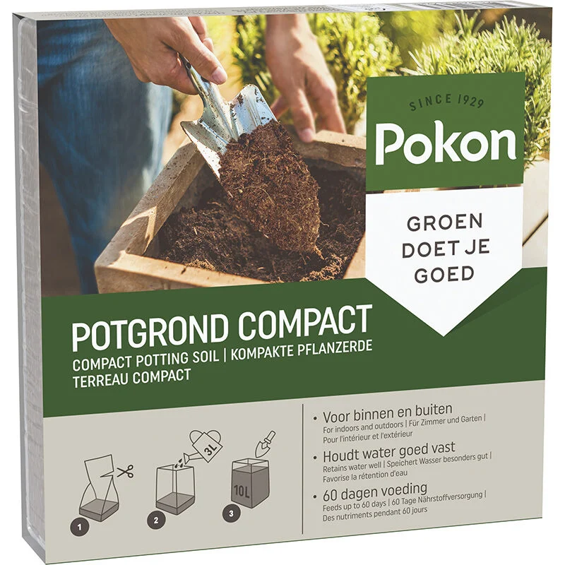 Pokon potgrond Compact - Kokosgrond - Huis en Tuin - 10 liter afbeelding