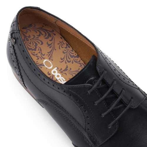 Men's Black Leather Kennedy Penny Loafers | Base London Black