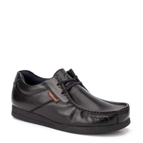 Men s Black Leather Wick Pull Up Derby Shoes Base London Black