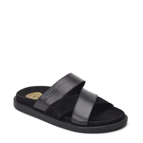 Men s Brown Leather Ponza Cross Over Sandal Base London Brown