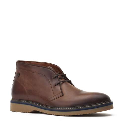 Men s Tan Leather Brody Pull up Chukka Boots Base London Tan