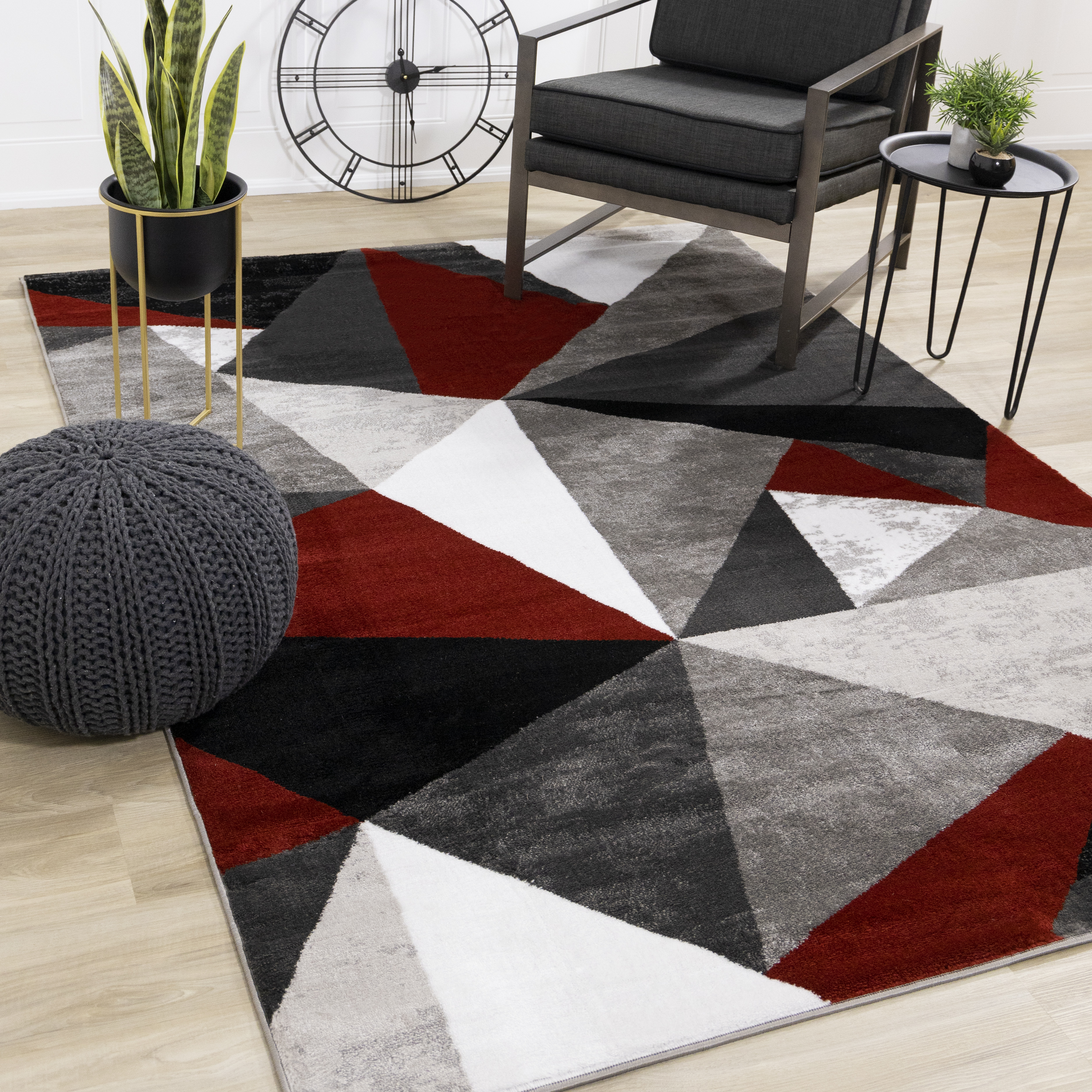 Platinum 3397 Grey Red White 3 x 5