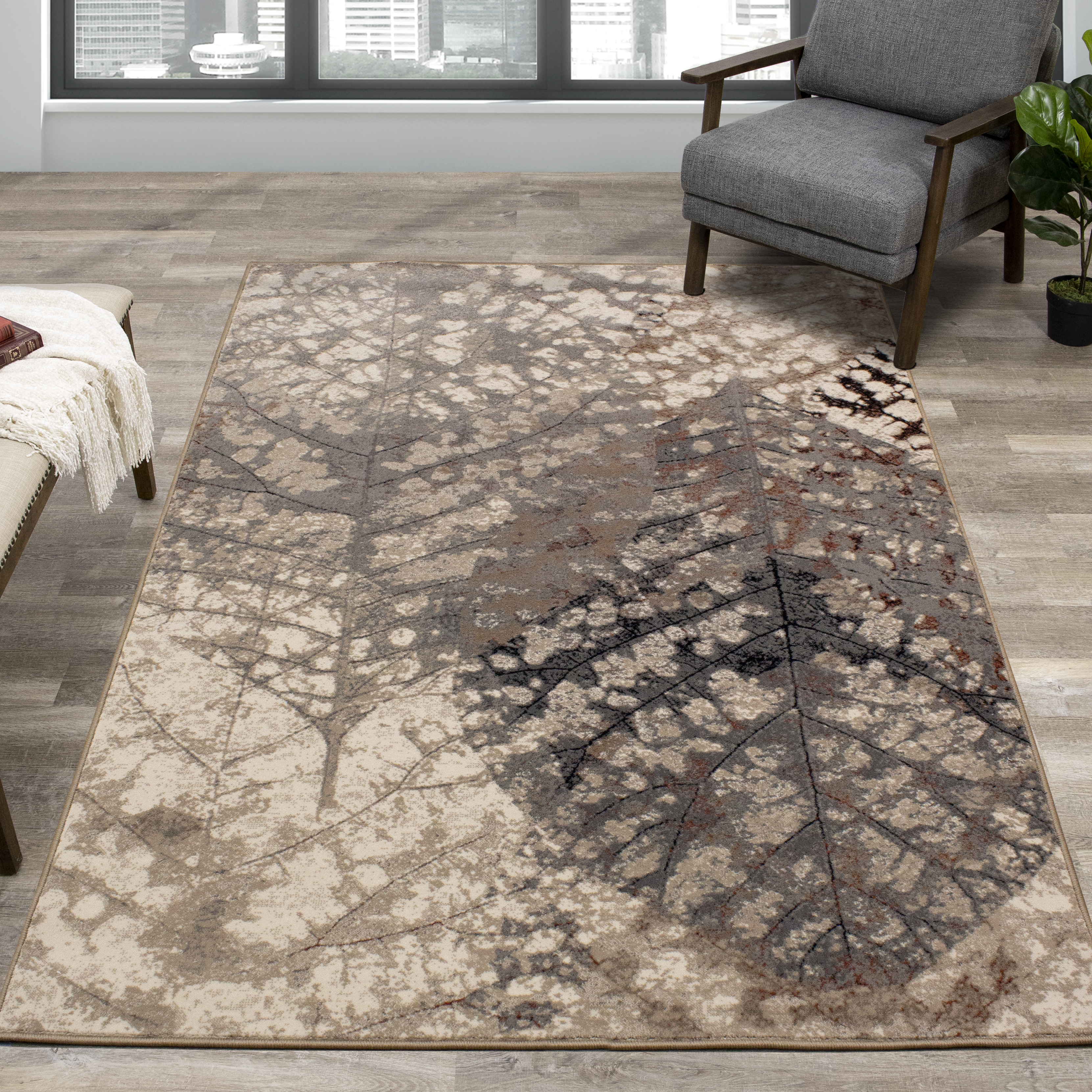 Abbey 33001 Cream Beige Taupe 5 x 8