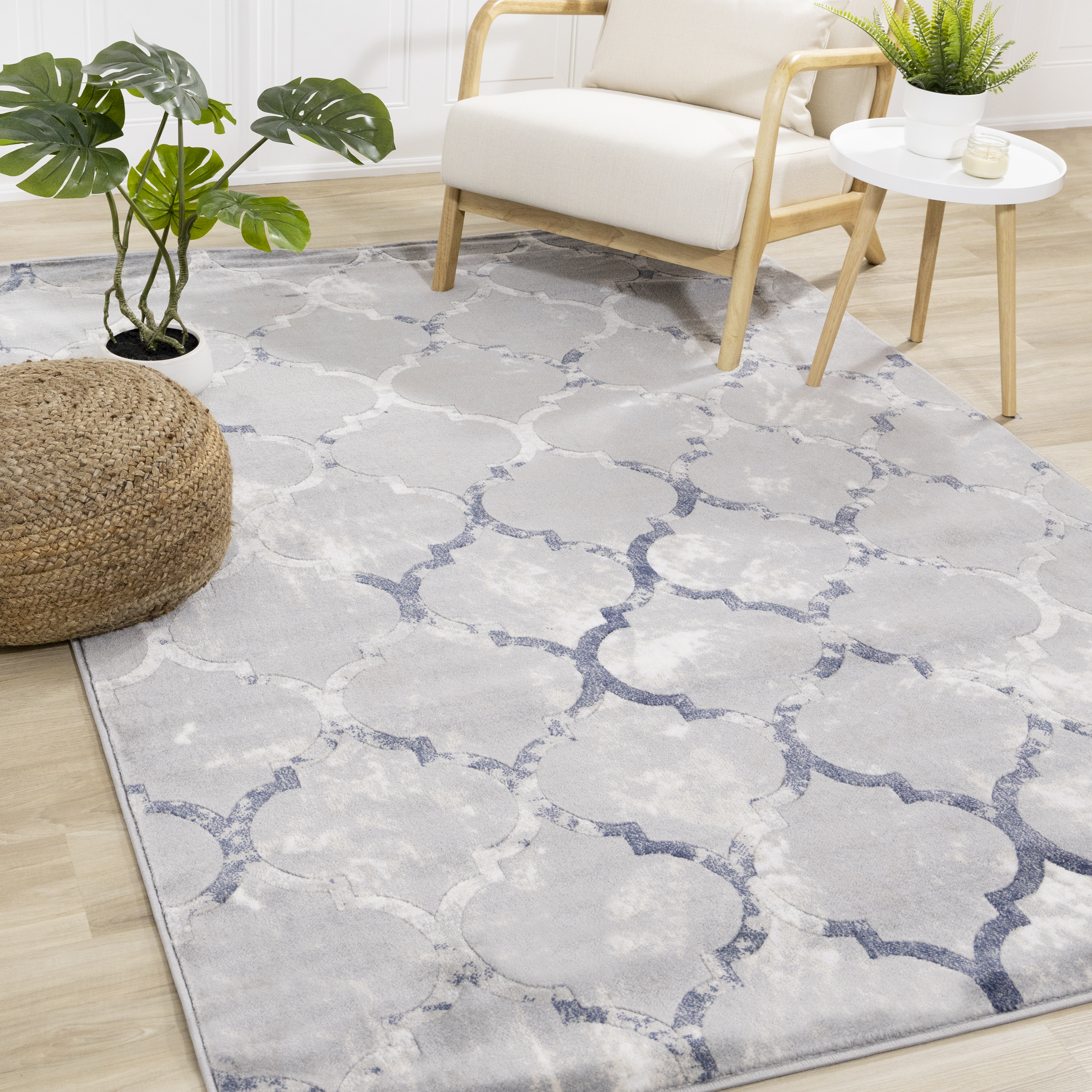 Alida B887 Grey Blue 5 x 8