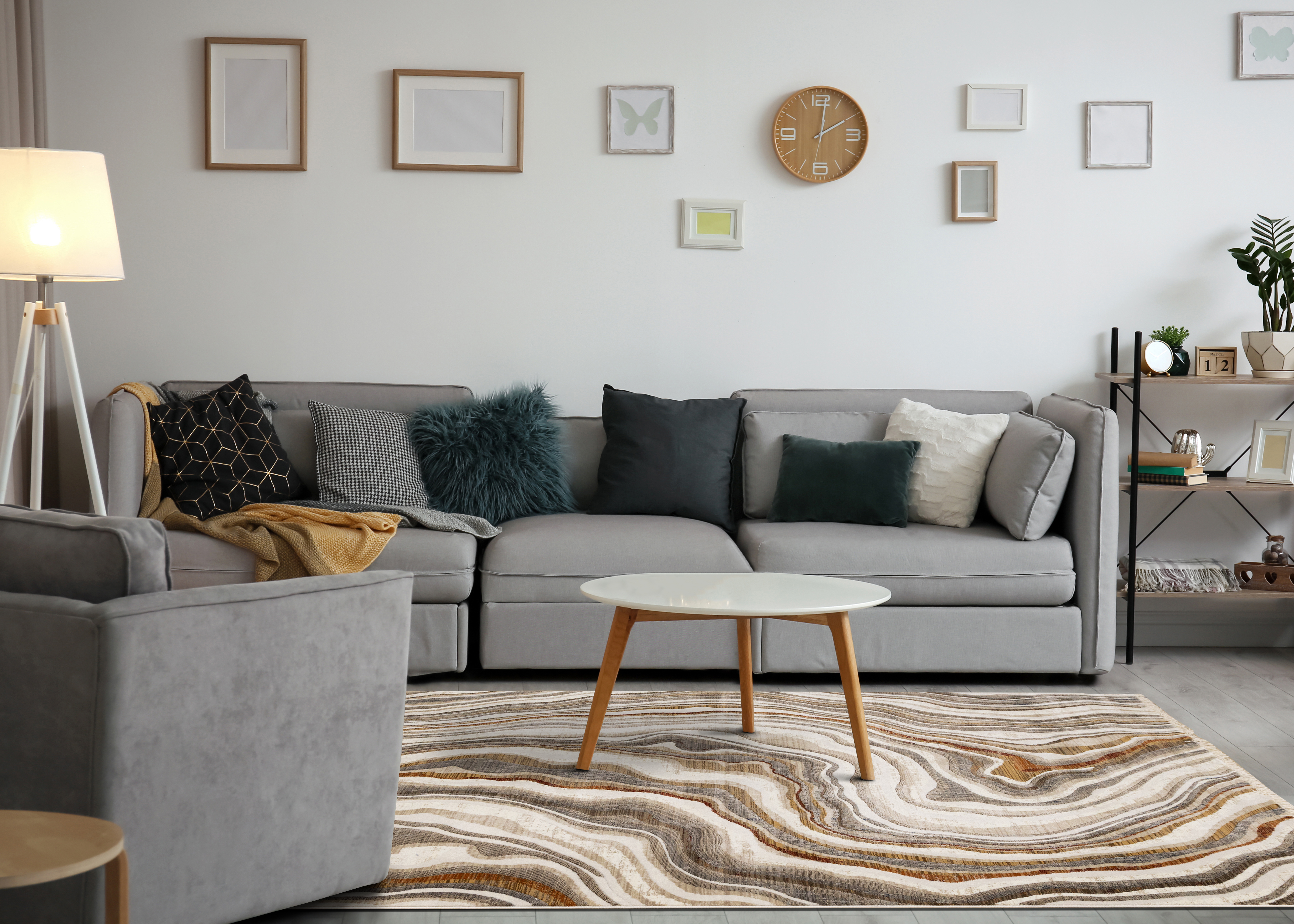 Samira Curvy Waves Rug, 2'0'' x 7'10''
