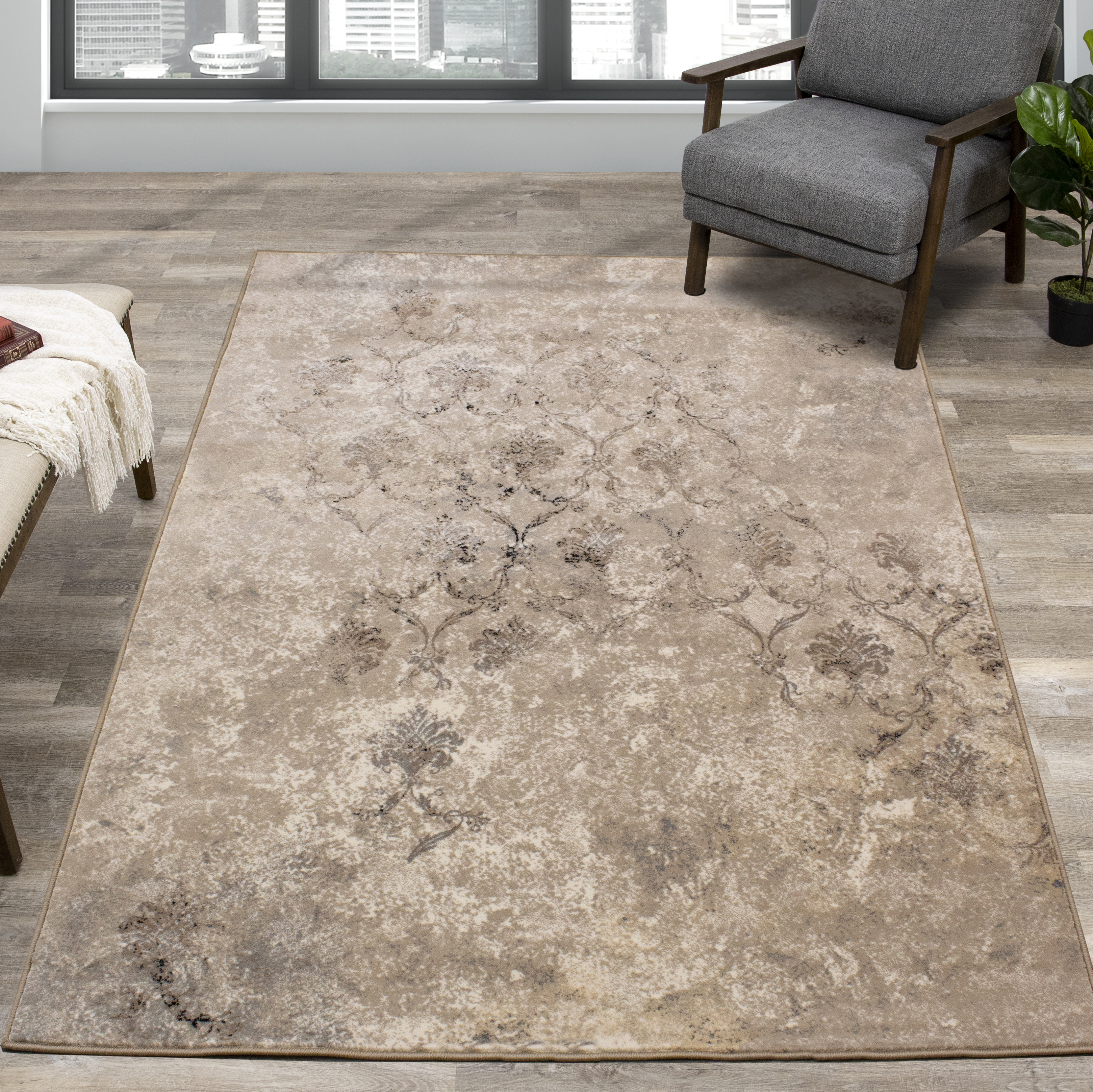 Abbey 33013 Beige Taupe 5 x 8