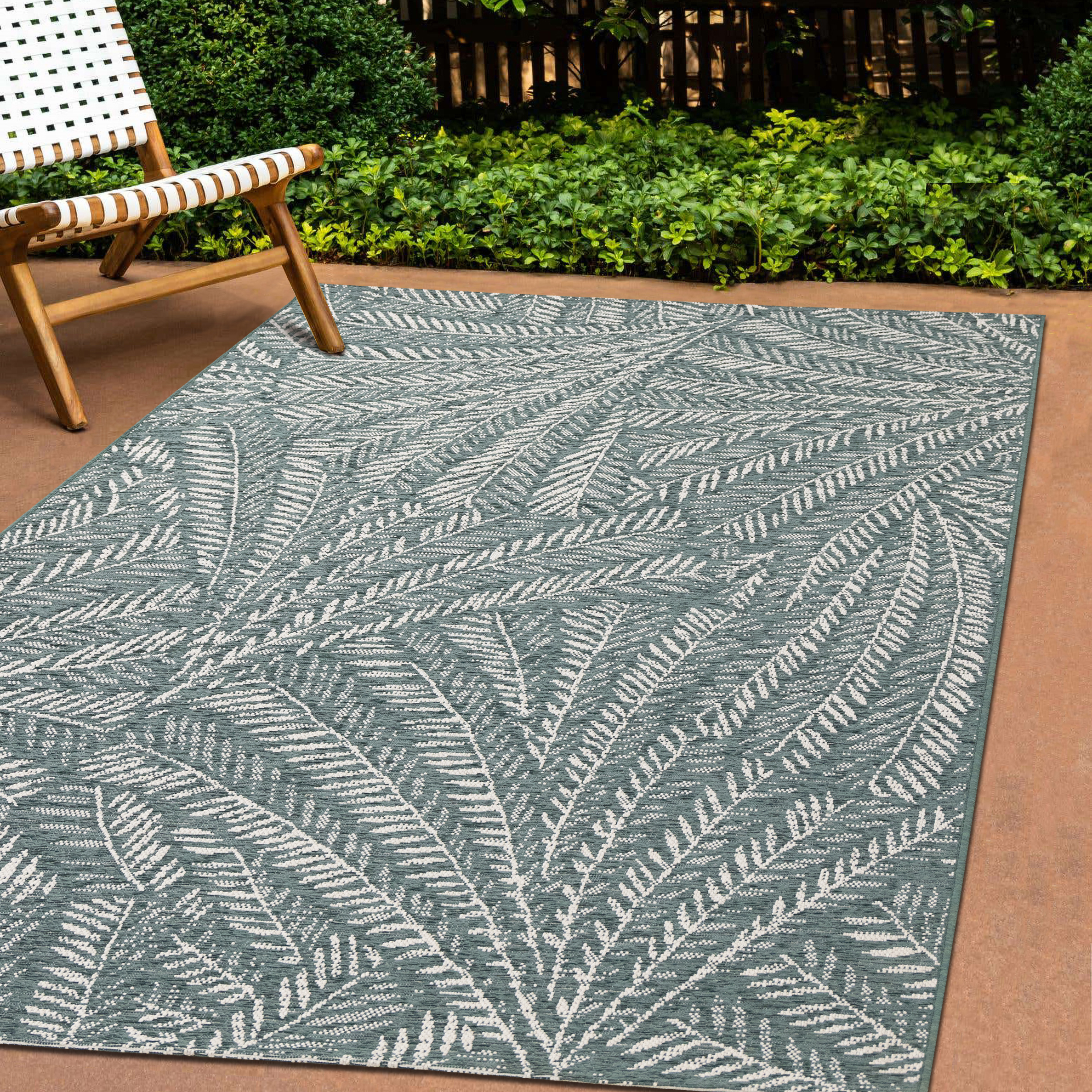 Vista Indoor Outdoor Botanical Print Rug 5 3