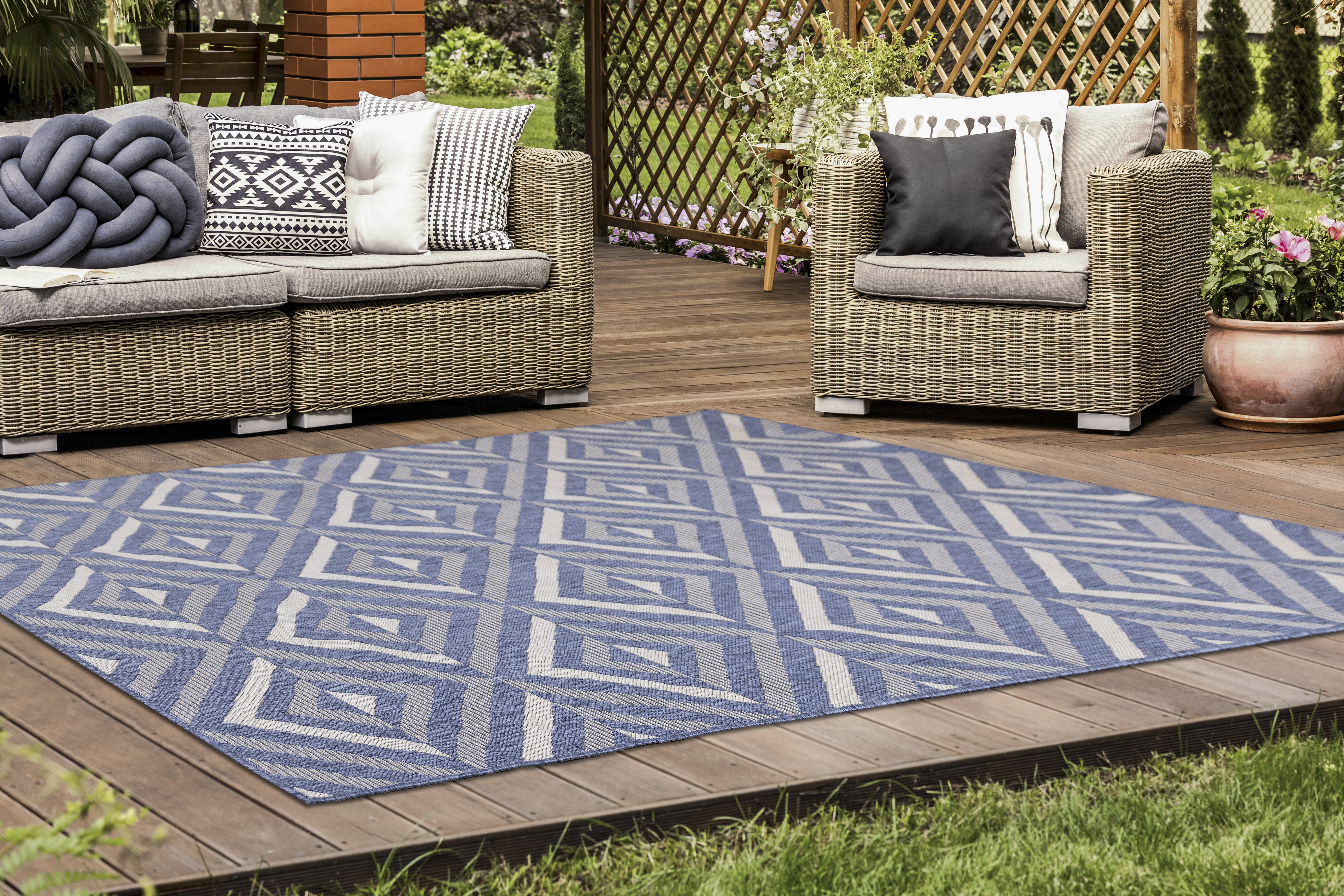 Canopy A044 Blue Grey 5 x 8