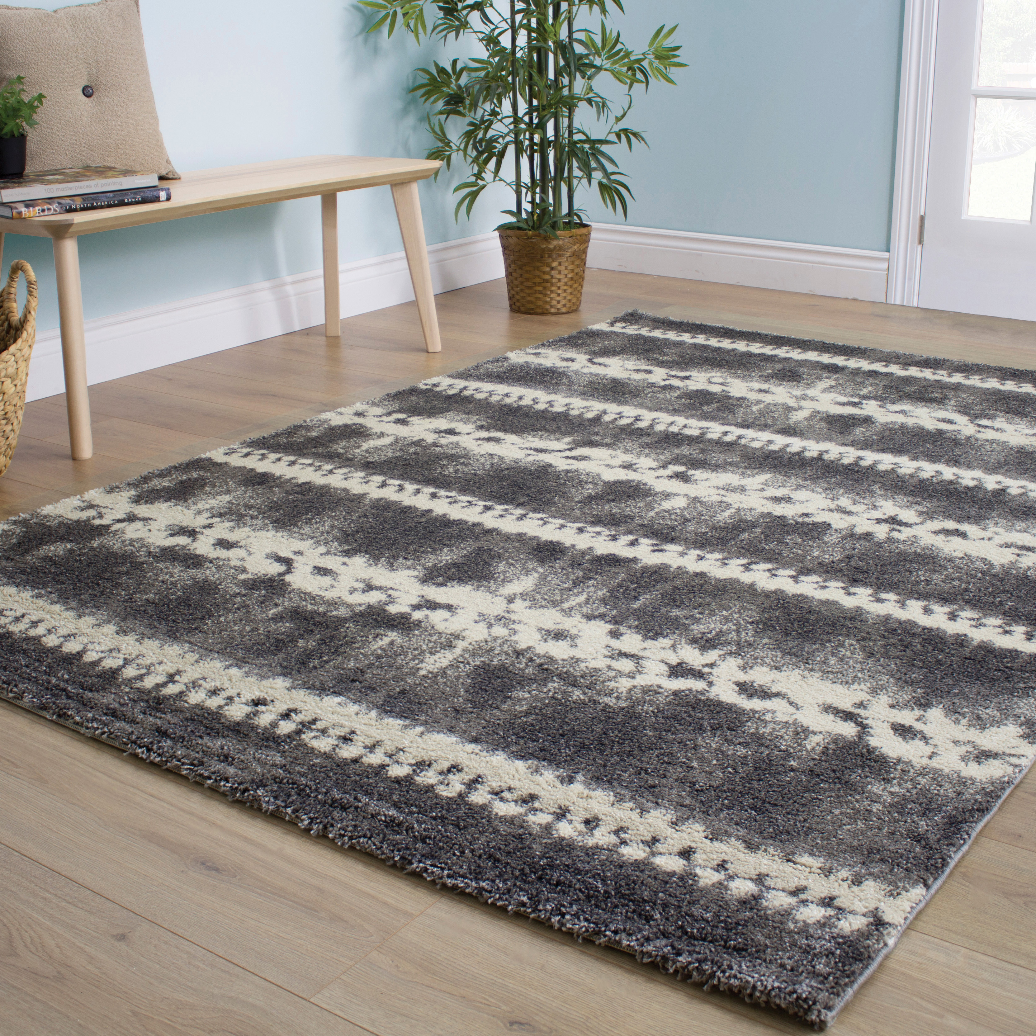 Ashbury 6373 Grey Cream 5 x 8