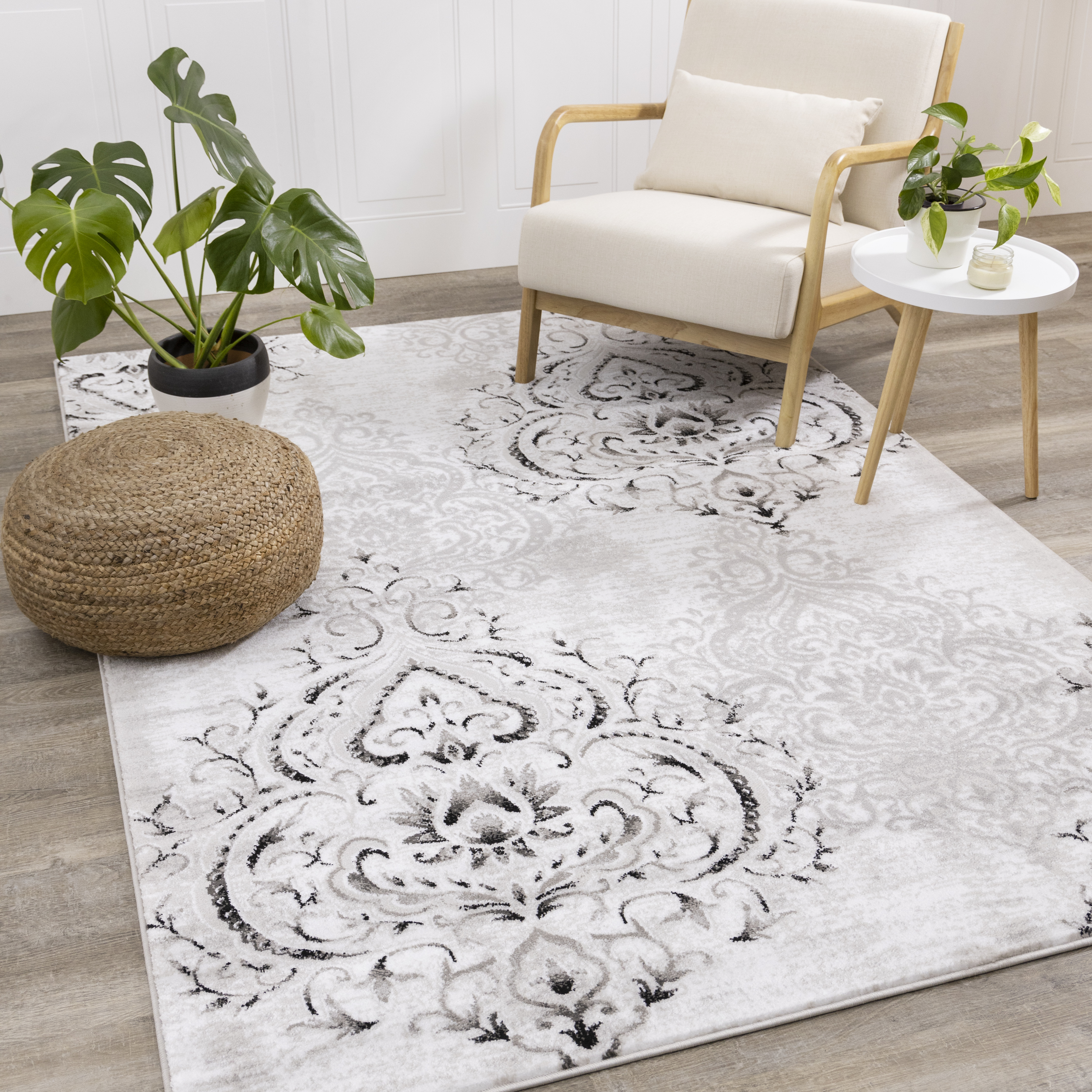 Platinum 1159 White Grey 3 x 5
