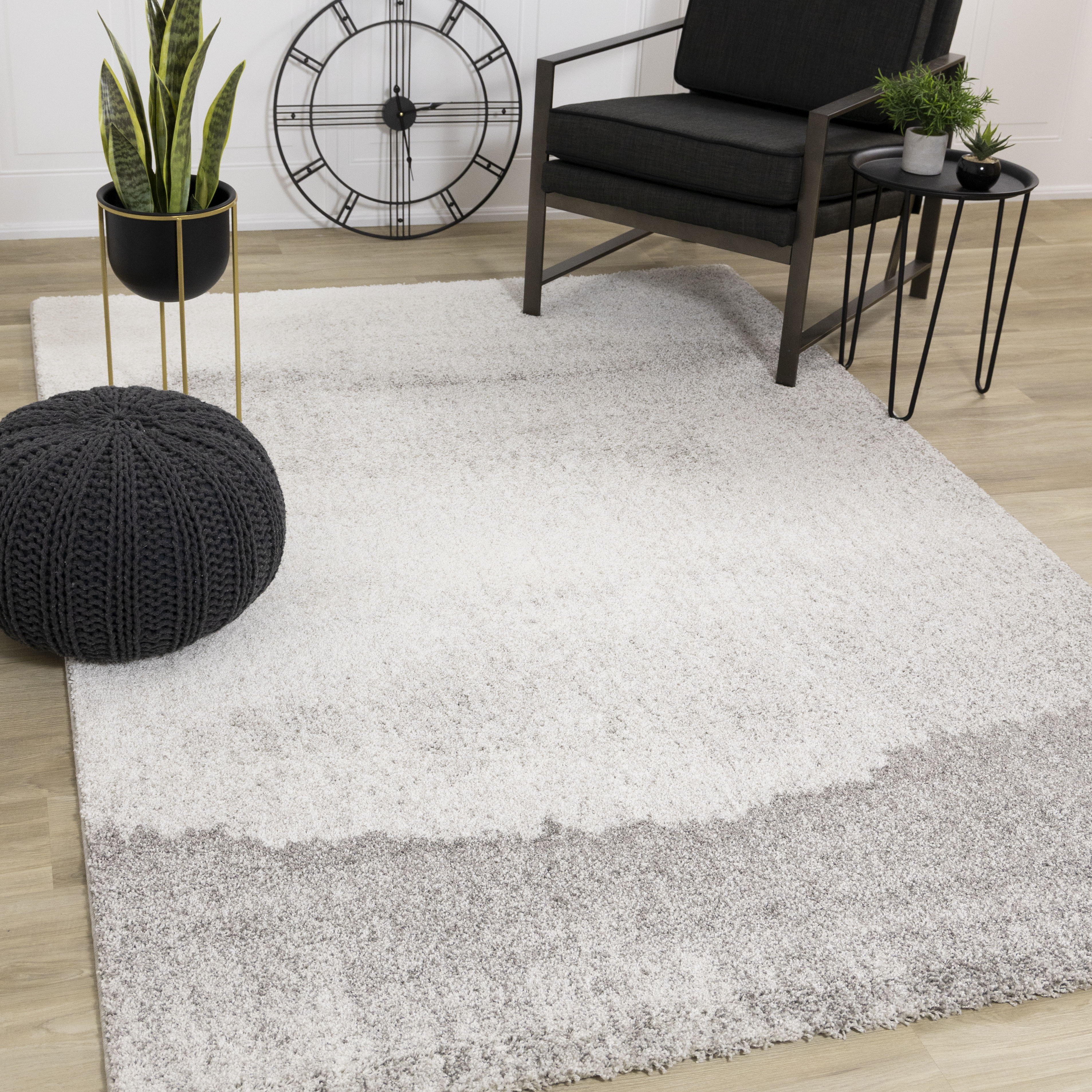 Sable Grey Sandy Banks Rug, 2'8" x 4'11"