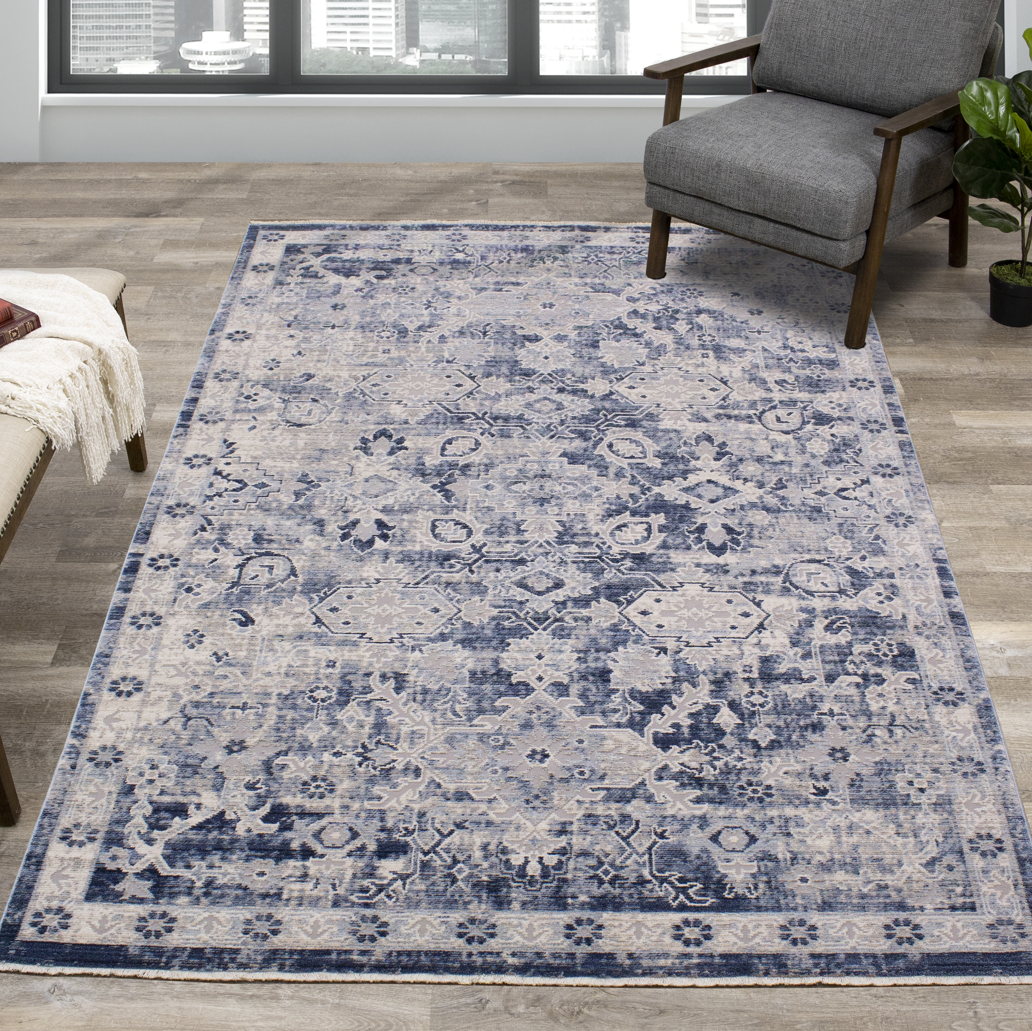 Monaco 8839 Blue Grey Cream 2 x 4