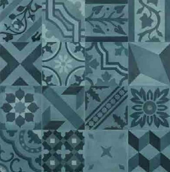D_segni Blend Decoro Mix Azzurro en aplicación arquitectónica