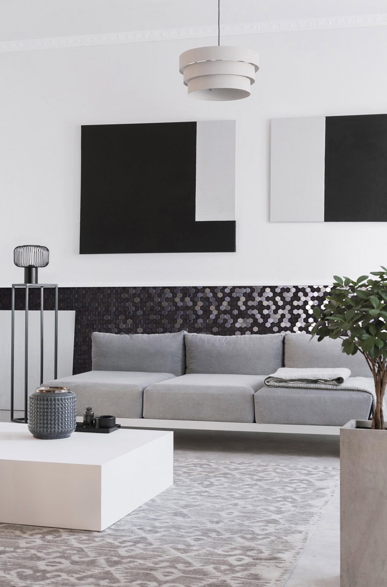 Hex Xl Stoneglass Opalo Black en aplicación arquitectónica