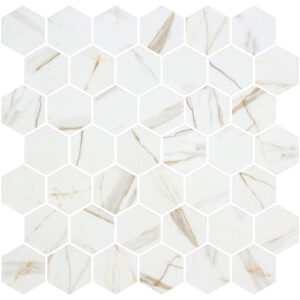 Hex Xl Ecostones Calacatta Gold Matte — superficie de mármol porcelánico