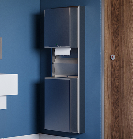 Portafolio completo Bobrick en Artexa — accesorios para baños comerciales en acero inoxidable