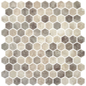 Hex Ecostones Ecru Nocce Mix M — superficie de mármol porcelánico