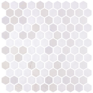 Hex Stoneglass Blends Opalo White M — superficie de mármol porcelánico