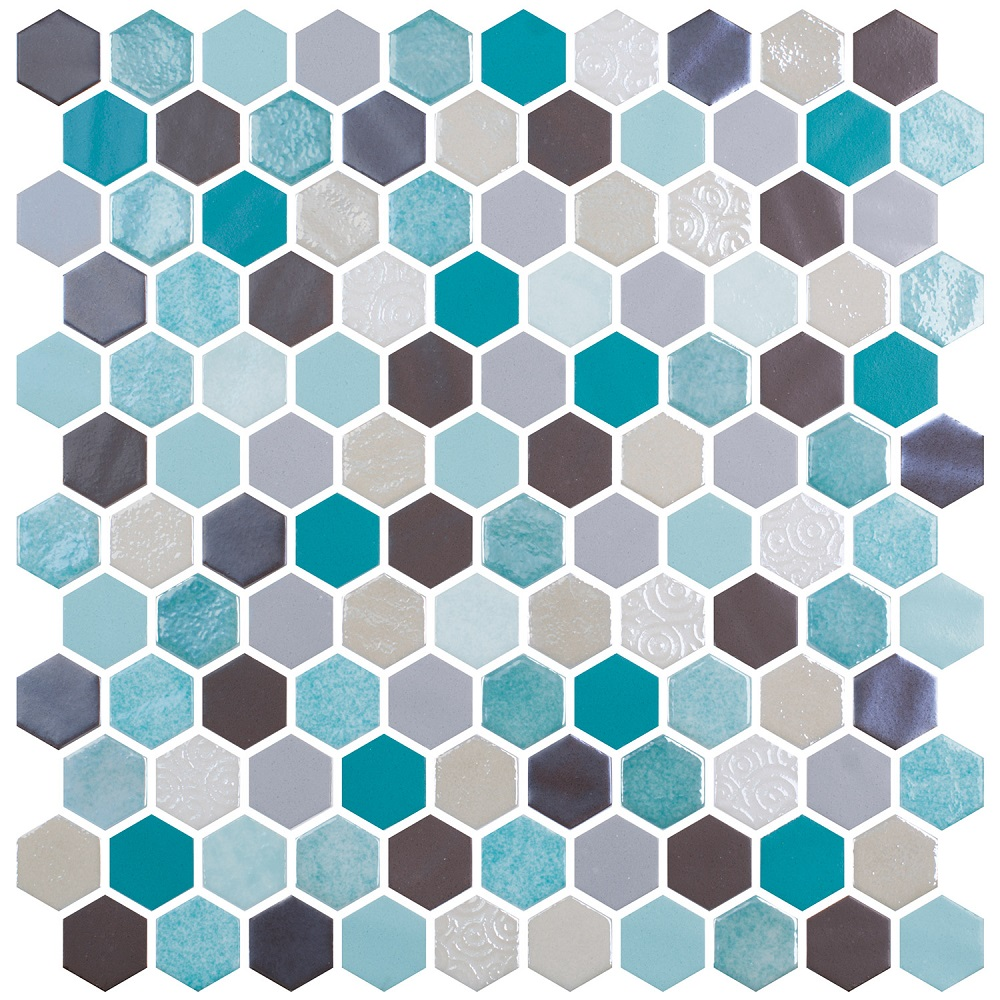 D-hex Blend Aquamarine M en aplicación arquitectónica