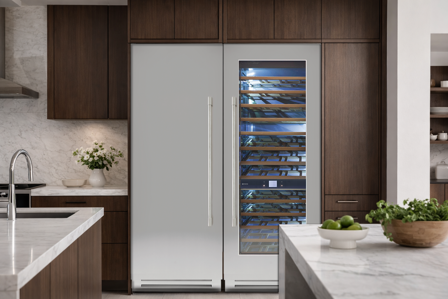 Refrigeración Benessi en un ambiente de cocina — el fundamento del espacio, en el portafolio de Artexa