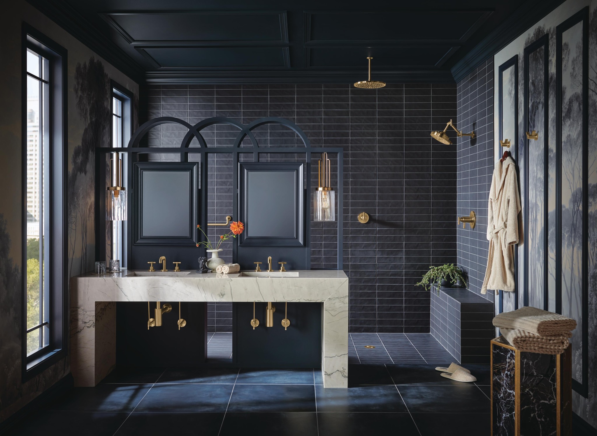 Brizo — ambiente de baño con grifería de diseño, colecciones disponibles en los Experience Centers Artexa México