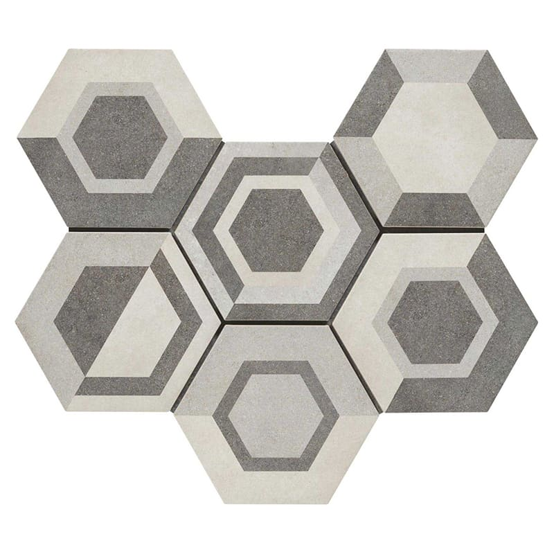 Rewind Decoro Geometrico en aplicación arquitectónica